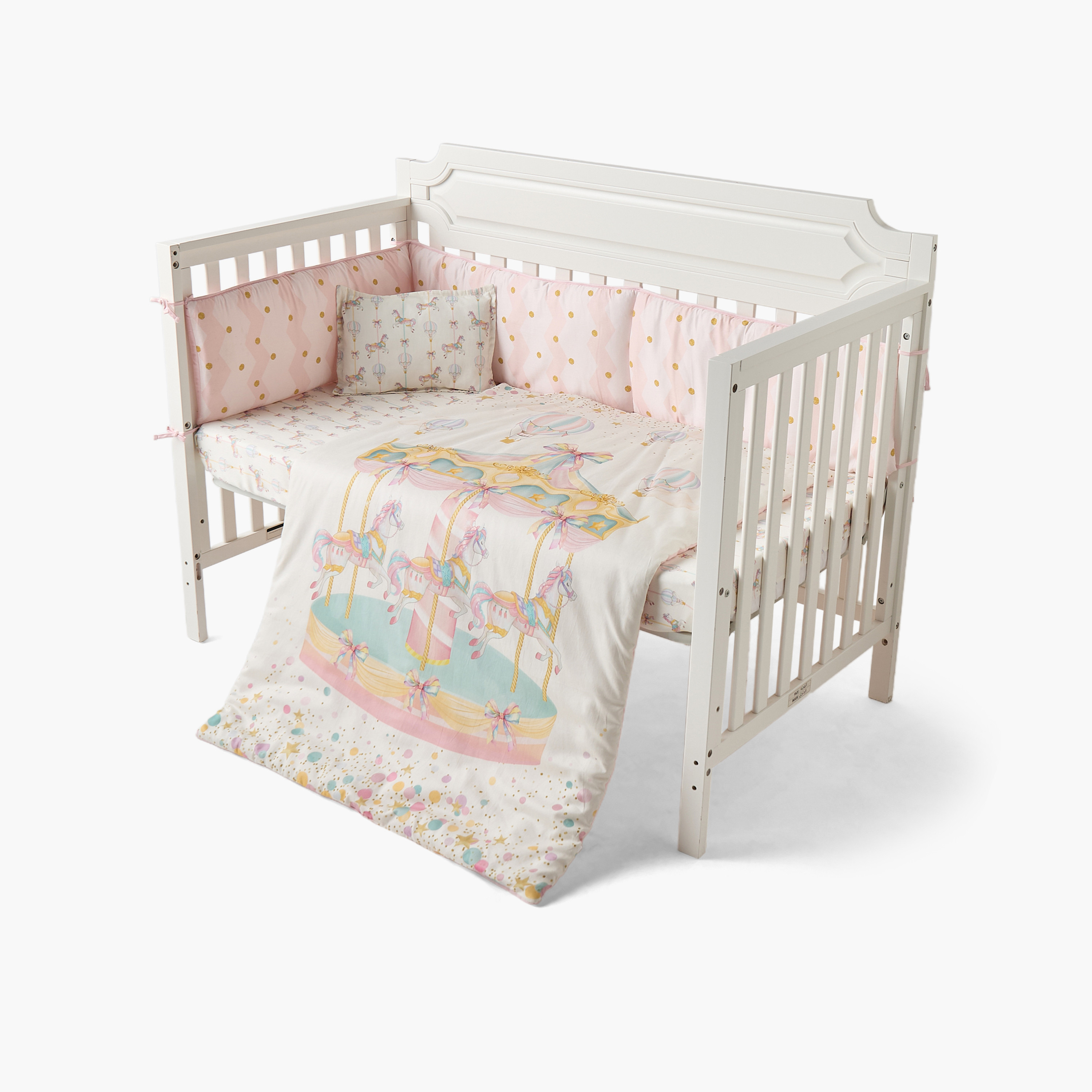 طقم مفروشات سرير أطفال قطن 4 قطع من جونيورز - 90x130 سم-baby-nursery-babybedding-image-1