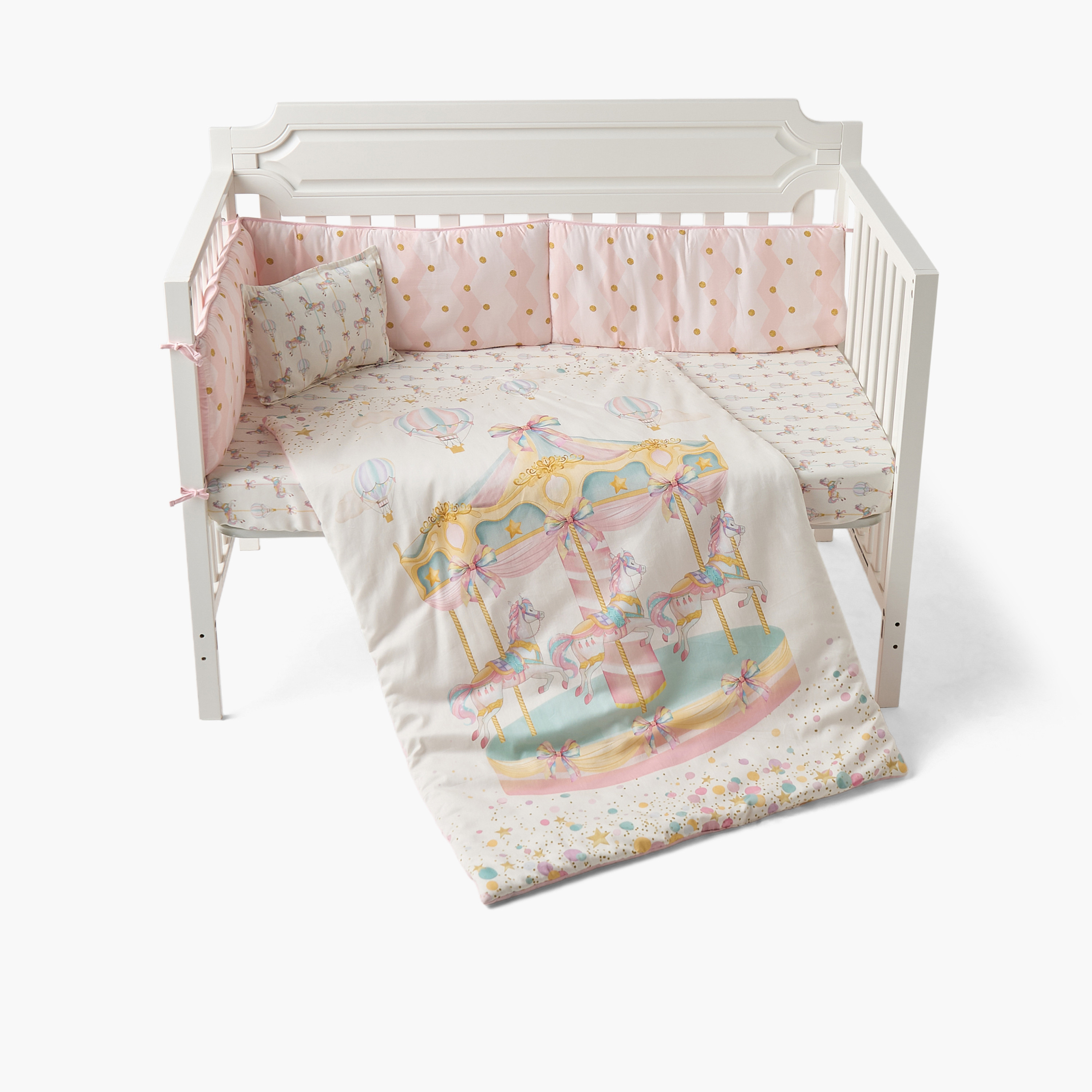 طقم مفروشات سرير أطفال قطن 4 قطع من جونيورز - 90x130 سم-baby-nursery-babybedding-image-2
