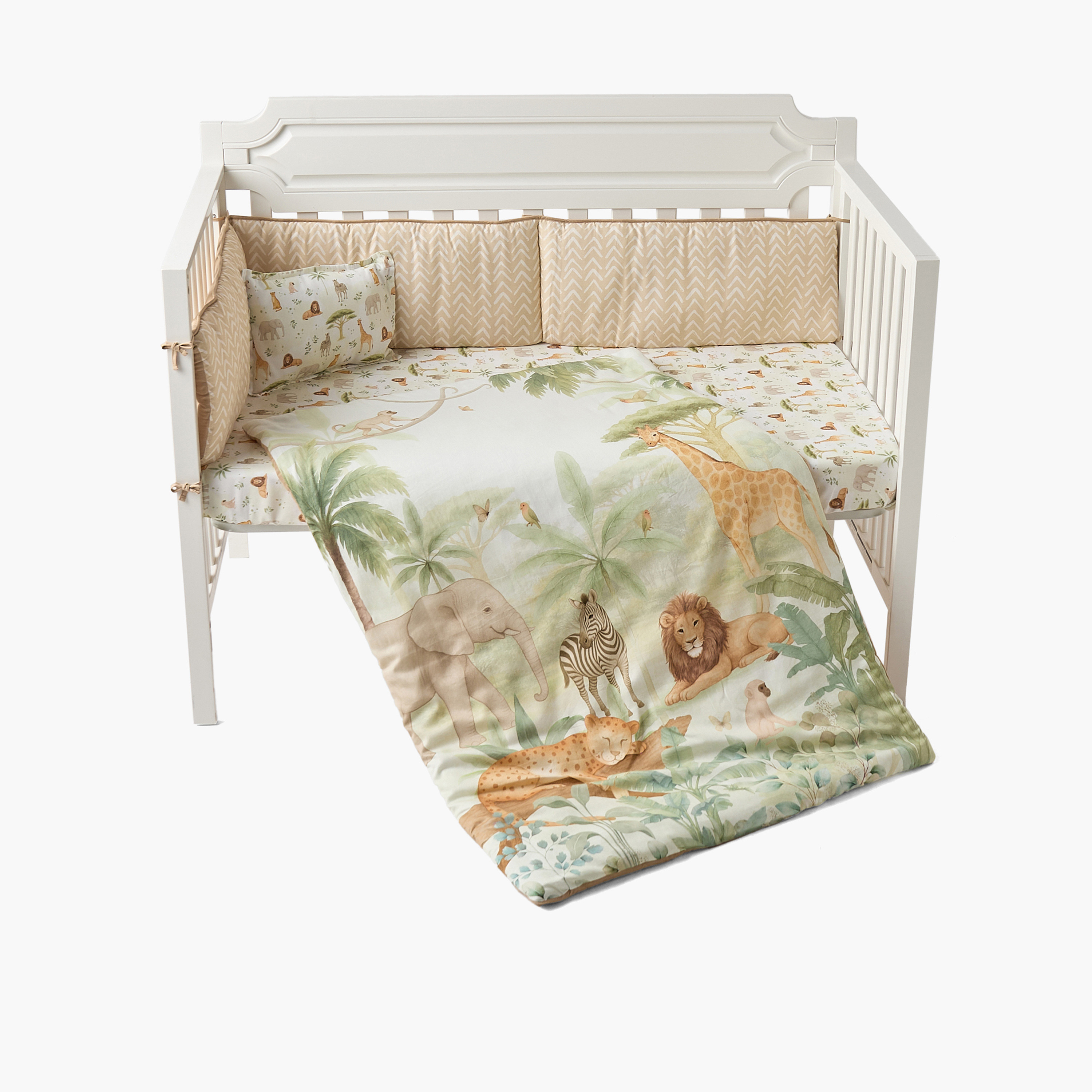 طقم مفروشات سرير أطفال قطن 4 قطع من جونيورز - 90x130 سم-baby-nursery-babybedding-image-2