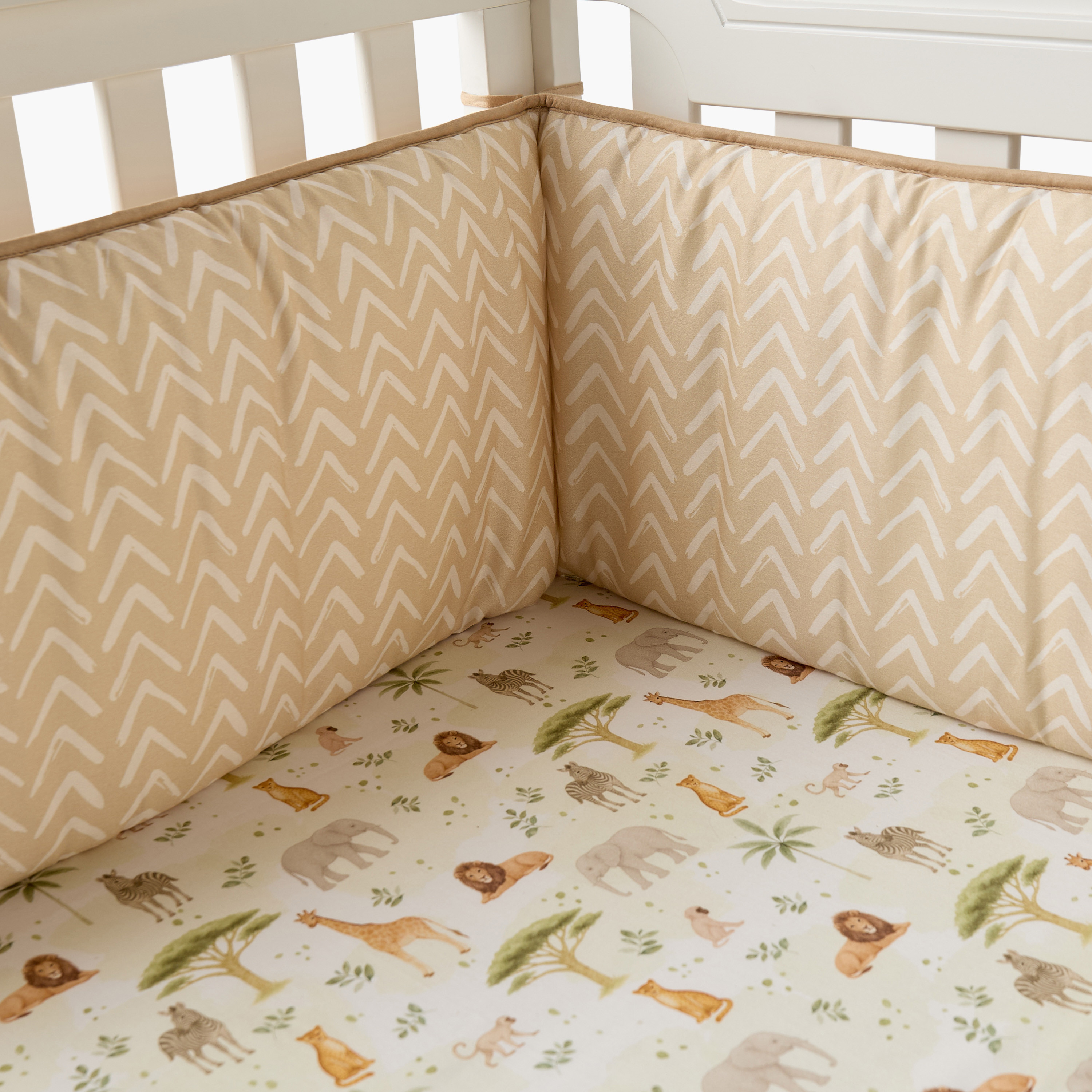 طقم مفروشات سرير أطفال قطن 4 قطع من جونيورز - 90x130 سم-baby-nursery-babybedding-image-7