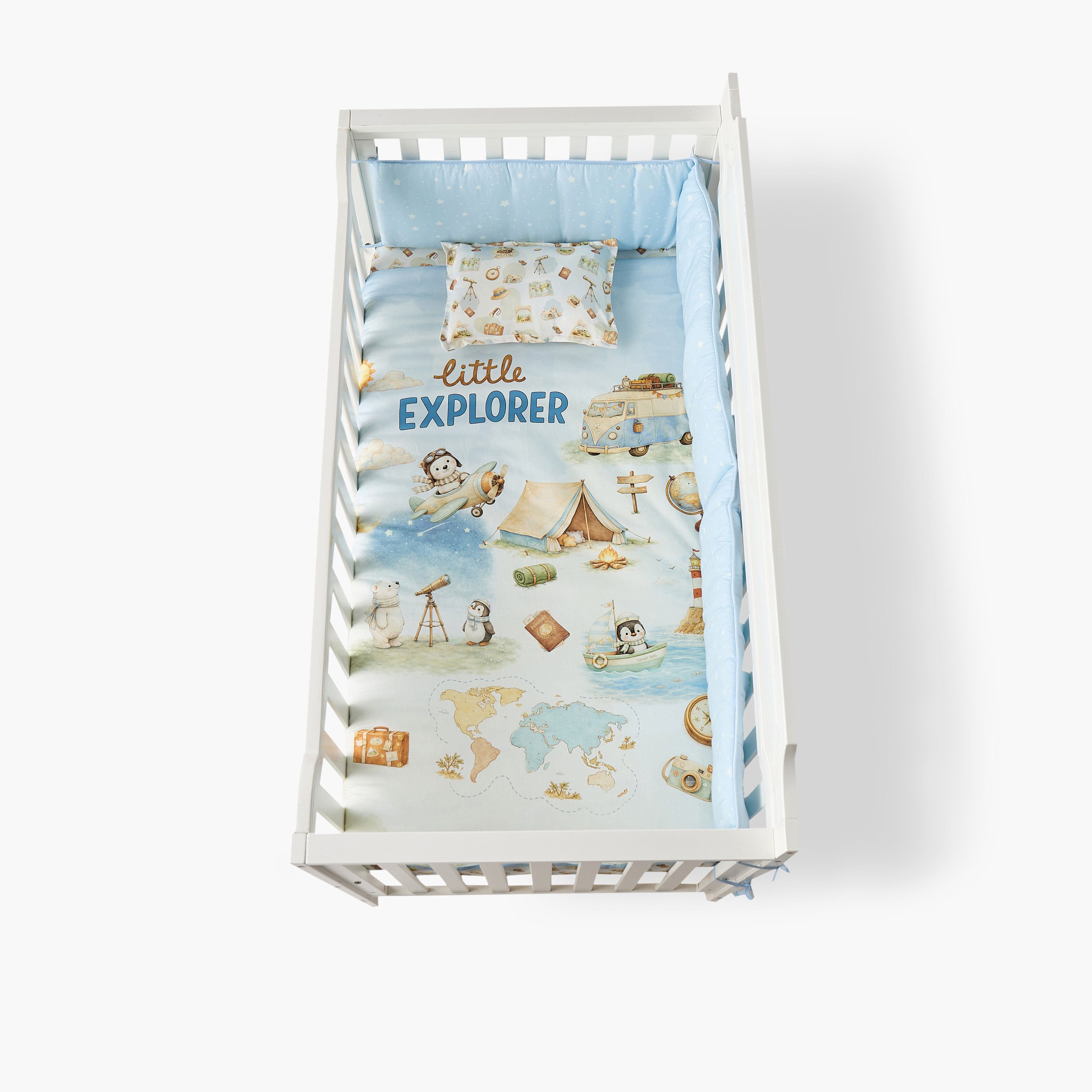 طقم مفروشات سرير أطفال قطن 4 قطع من جونيورز - 90x130 سم-baby-nursery-babybedding-image-14