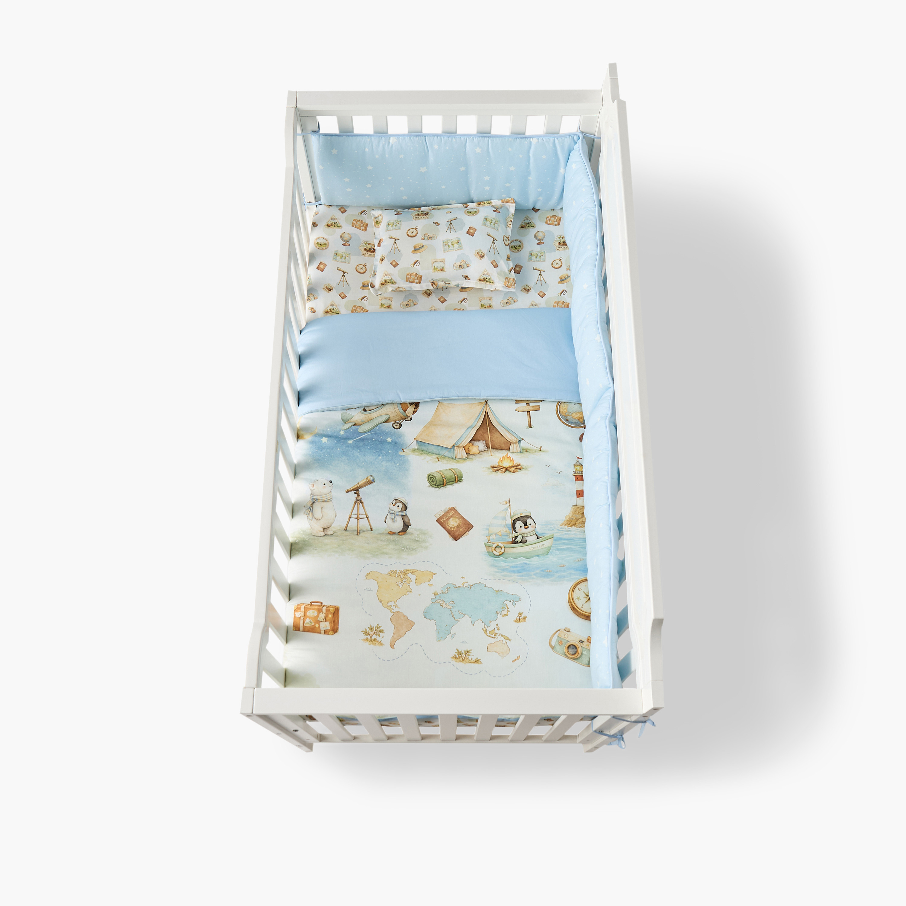 طقم مفروشات سرير أطفال قطن 4 قطع من جونيورز - 90x130 سم-baby-nursery-babybedding-image-15