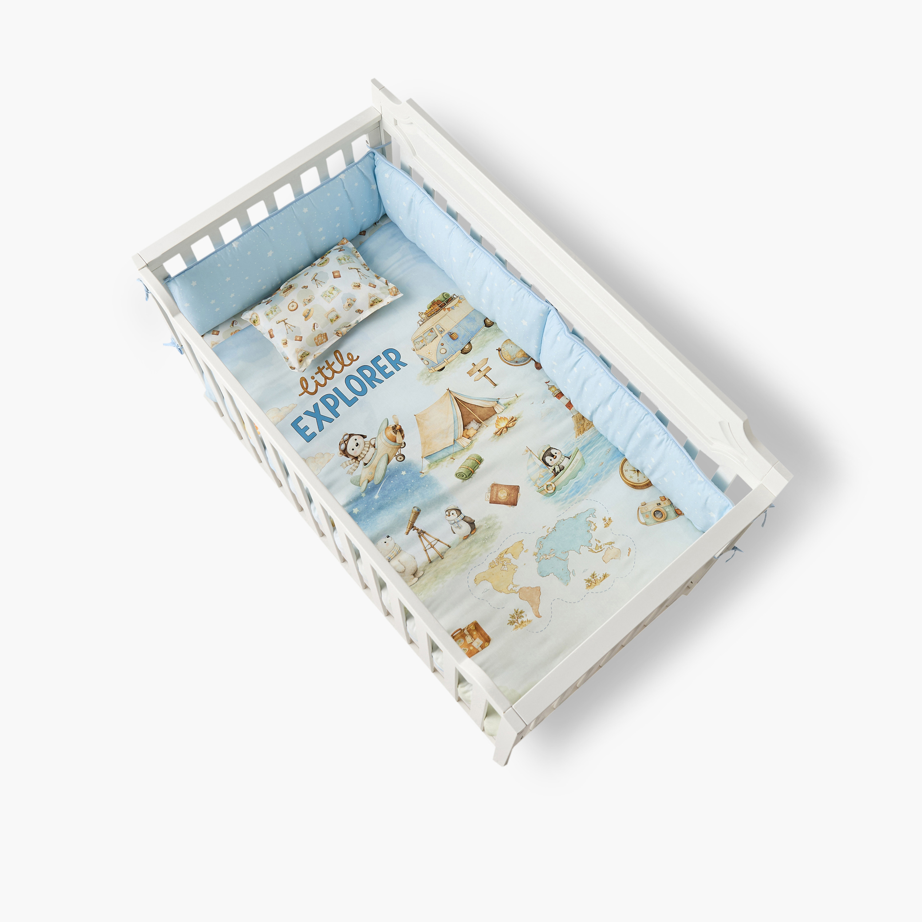 طقم مفروشات سرير أطفال قطن 4 قطع من جونيورز - 90x130 سم-baby-nursery-babybedding-image-16