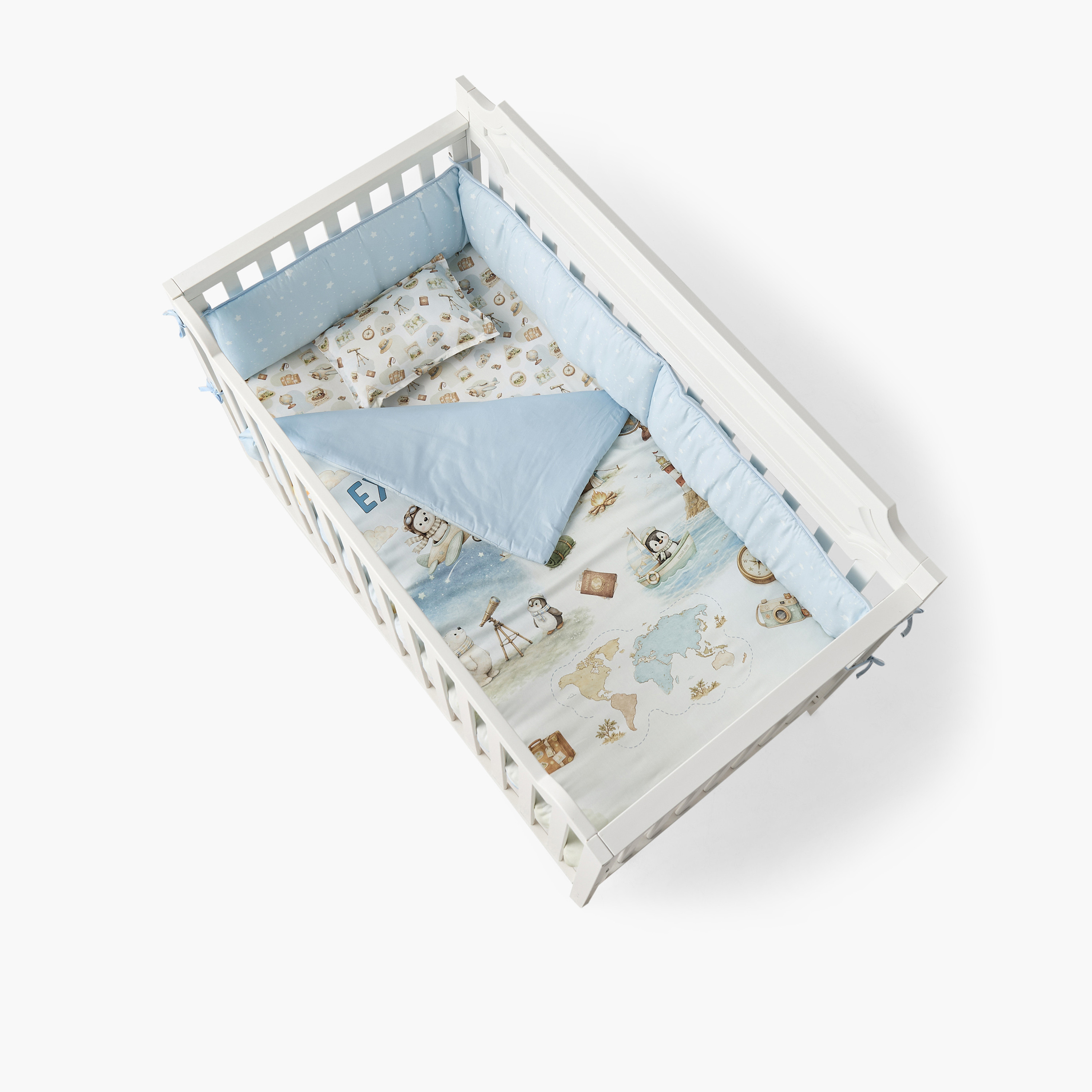 طقم مفروشات سرير أطفال قطن 4 قطع من جونيورز - 90x130 سم-baby-nursery-babybedding-image-17