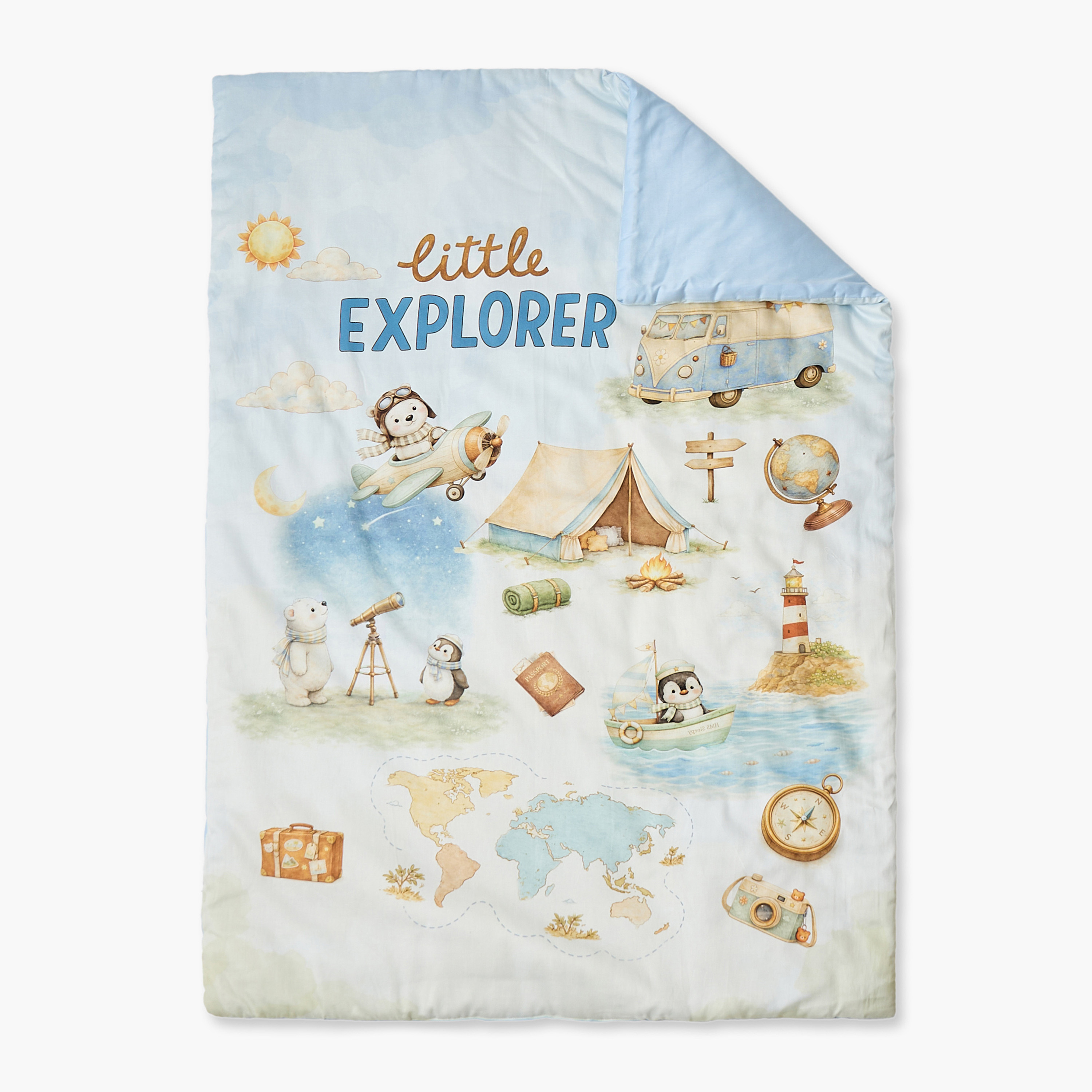 طقم مفروشات سرير أطفال قطن 4 قطع من جونيورز - 90x130 سم-baby-nursery-babybedding-image-4