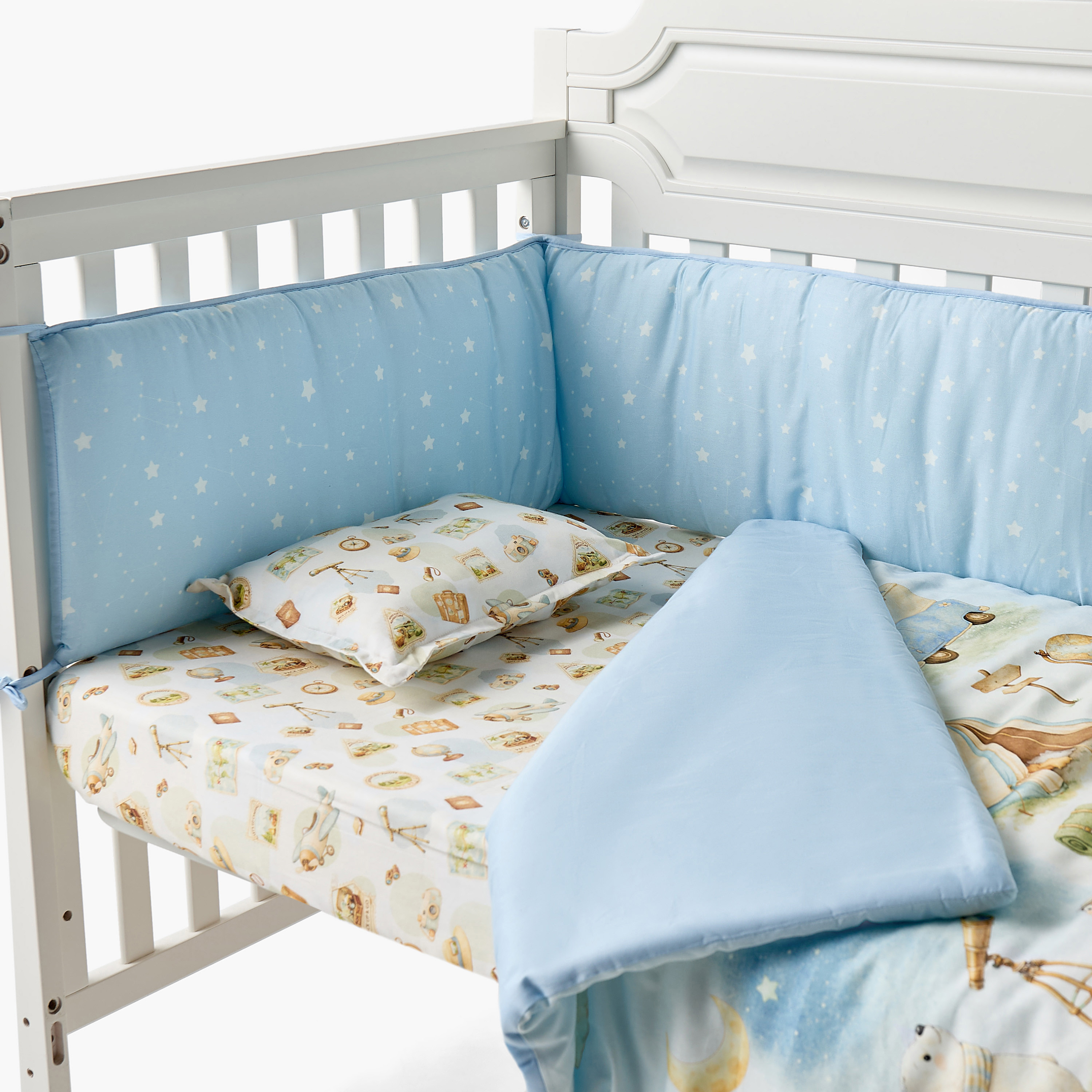 طقم مفروشات سرير أطفال قطن 4 قطع من جونيورز - 90x130 سم-baby-nursery-babybedding-image-6