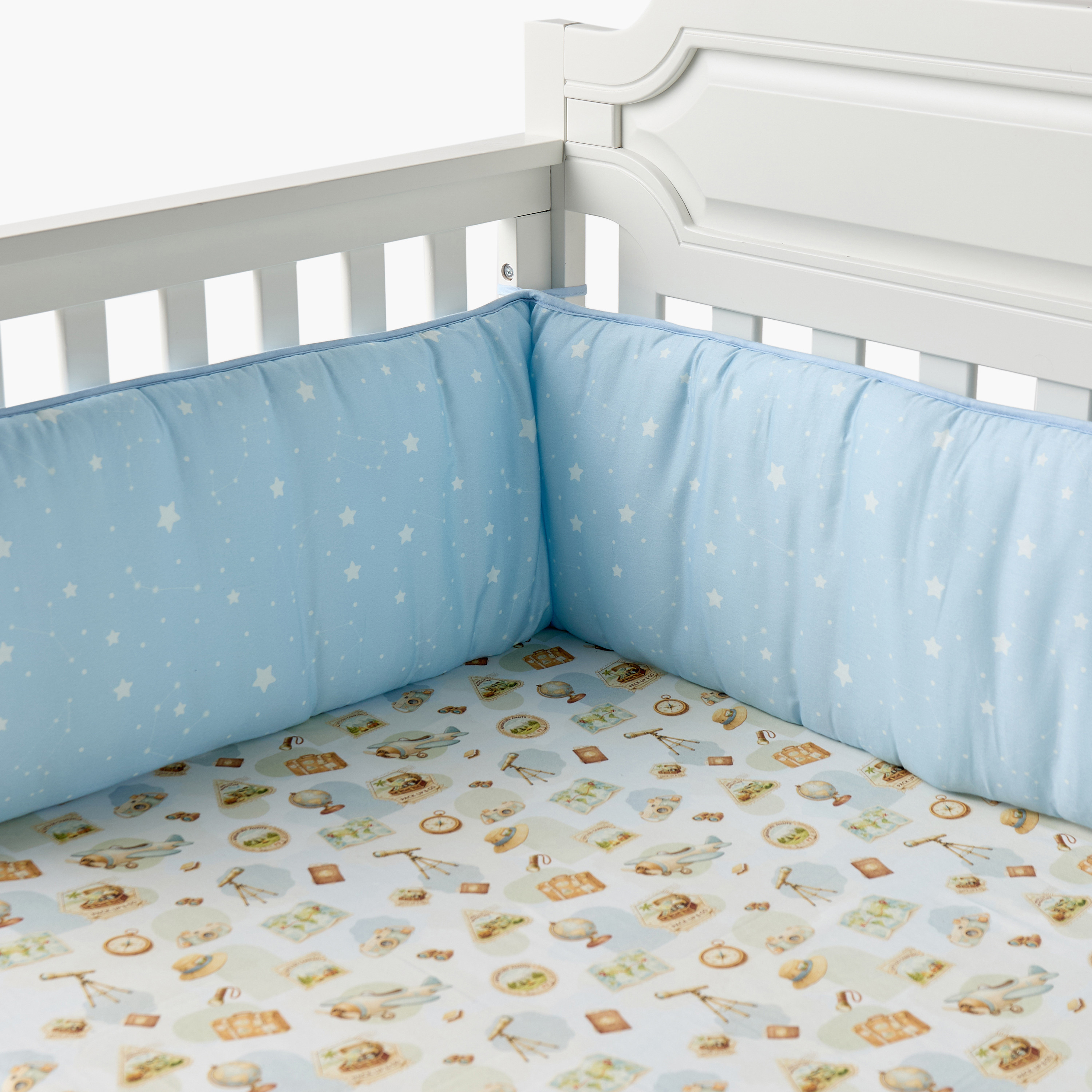 طقم مفروشات سرير أطفال قطن 4 قطع من جونيورز - 90x130 سم-baby-nursery-babybedding-image-8