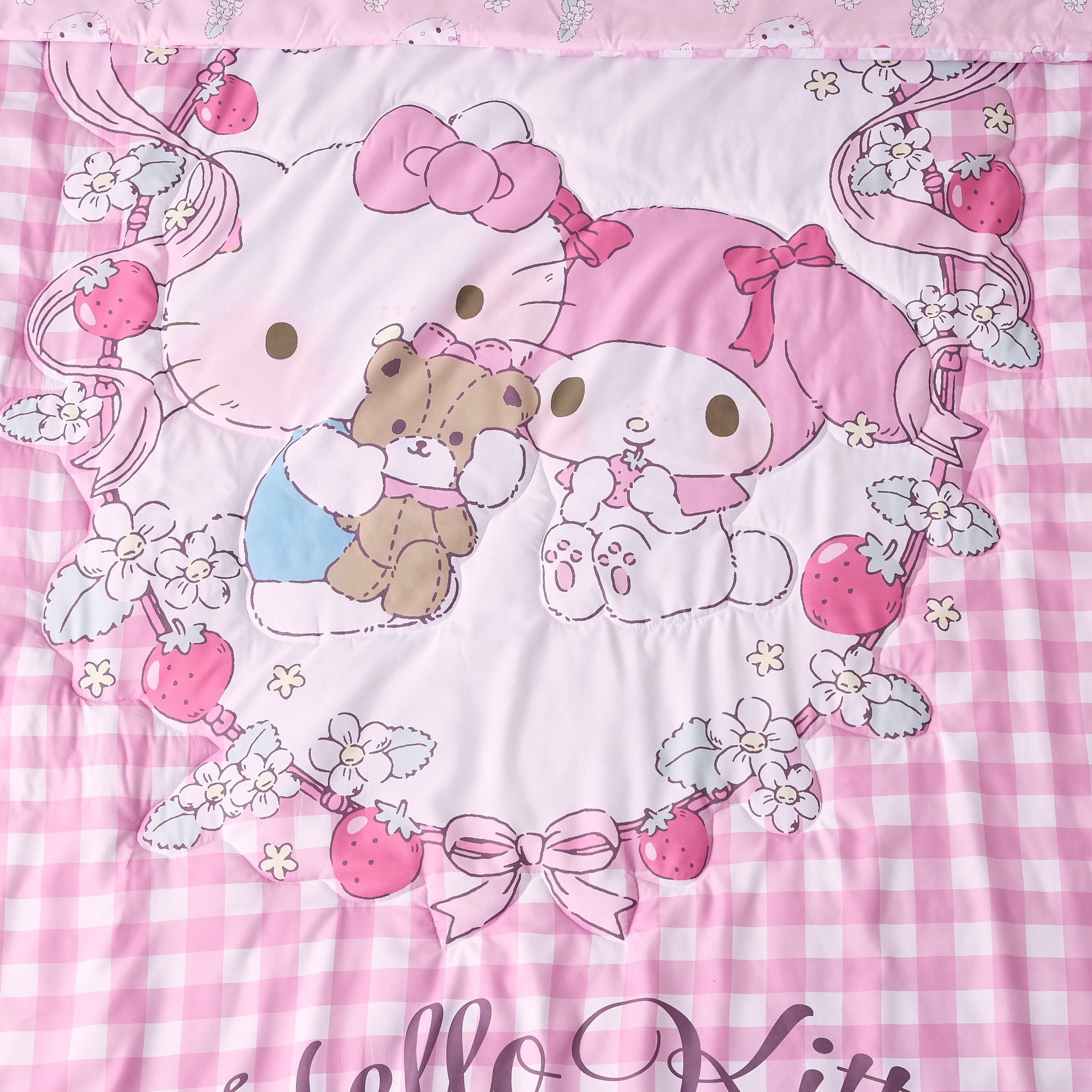 Sanrio Hello Kitty Print 4-Piece Microfiber Bedding Set-baby-nursery-babybedding-image-5