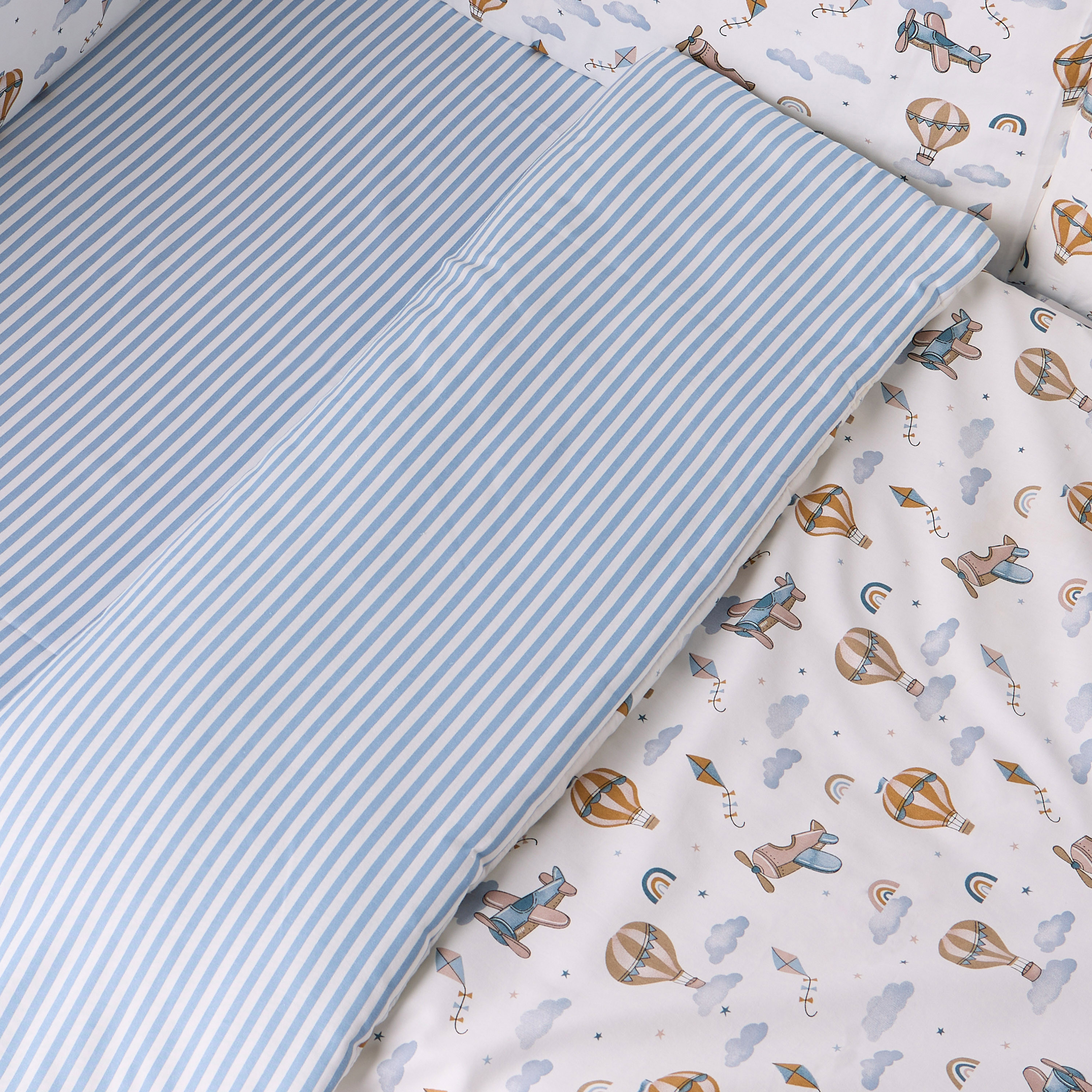 طقم لحلف قطن 4 قطع بطبعات طائرات من جونيورز - 90×130 سم-baby-nursery-babybedding-image-7