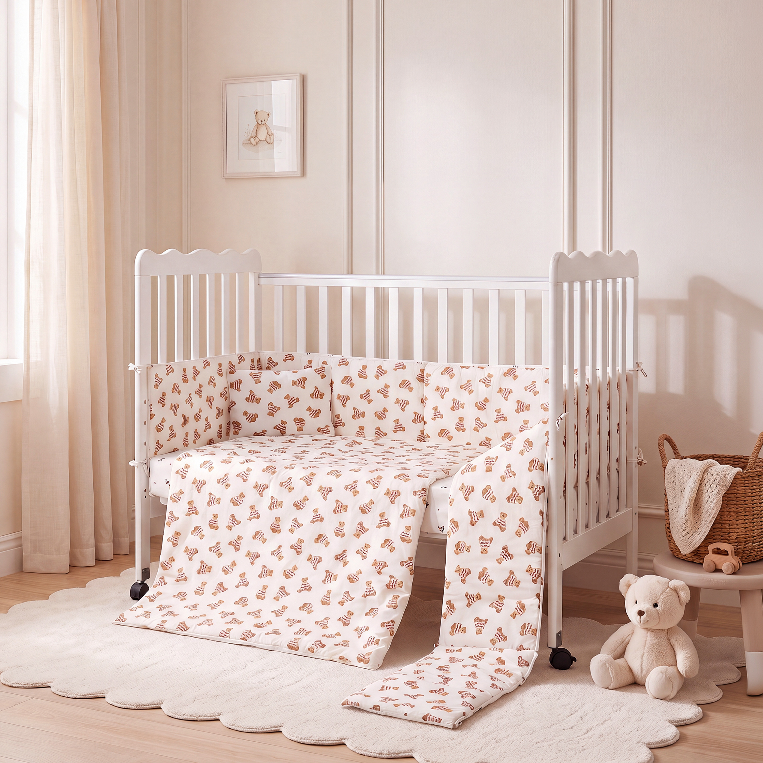 طقم لحلف قطن 4 قطع بطبعات طائرات من جونيورز - 90×130 سم-baby-nursery-babybedding-image-1