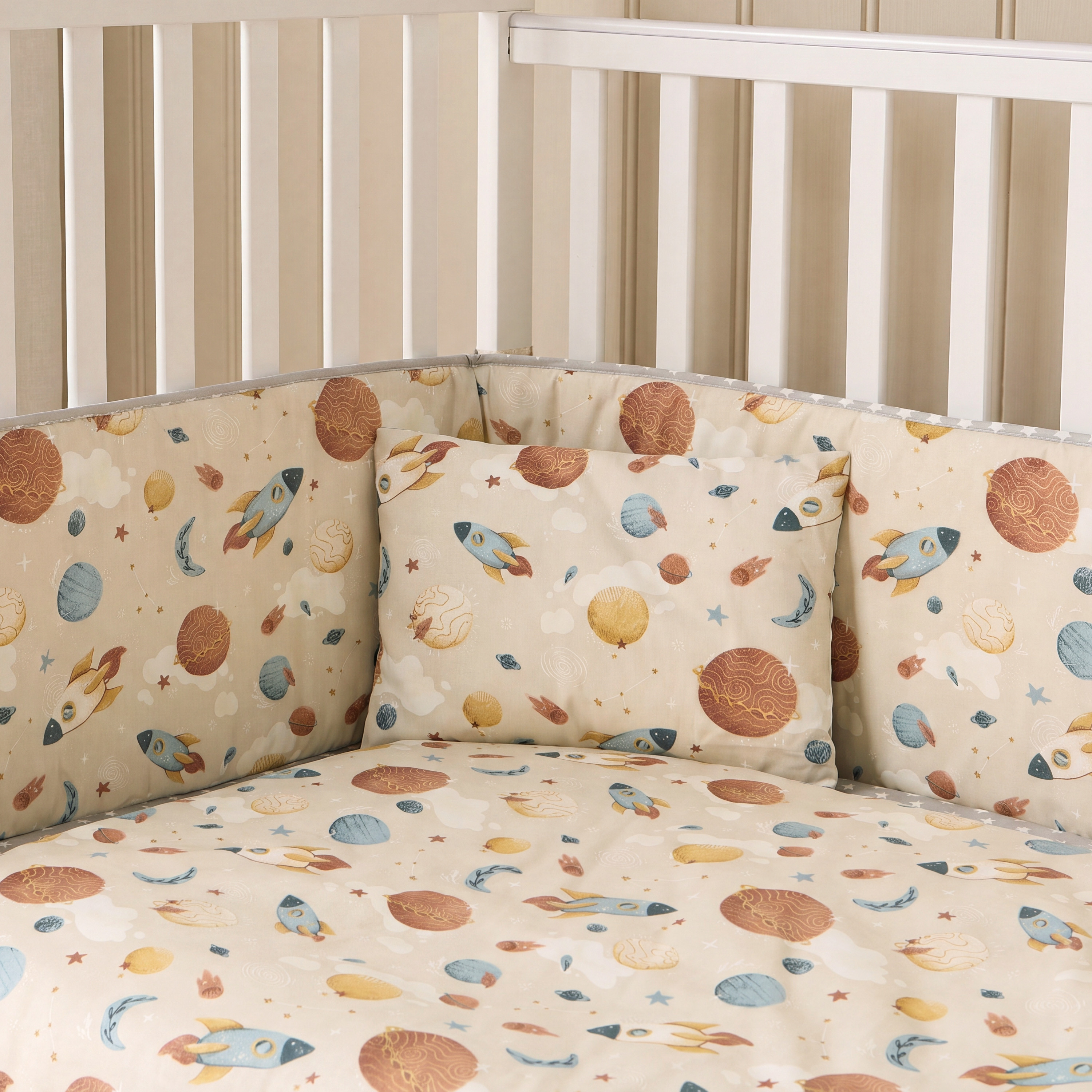 طقم لحلف قطن 4 قطع بطبعات طائرات من جونيورز - 90×130 سم-baby-nursery-babybedding-image-3