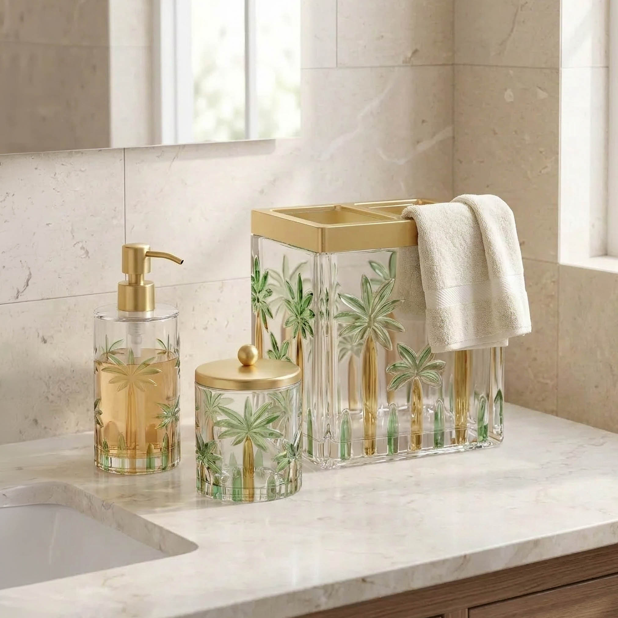 Palm Glass Lotion Dispenser-household-bathandlaundry-bathaccessories-soapdishesanddispensers-image-5