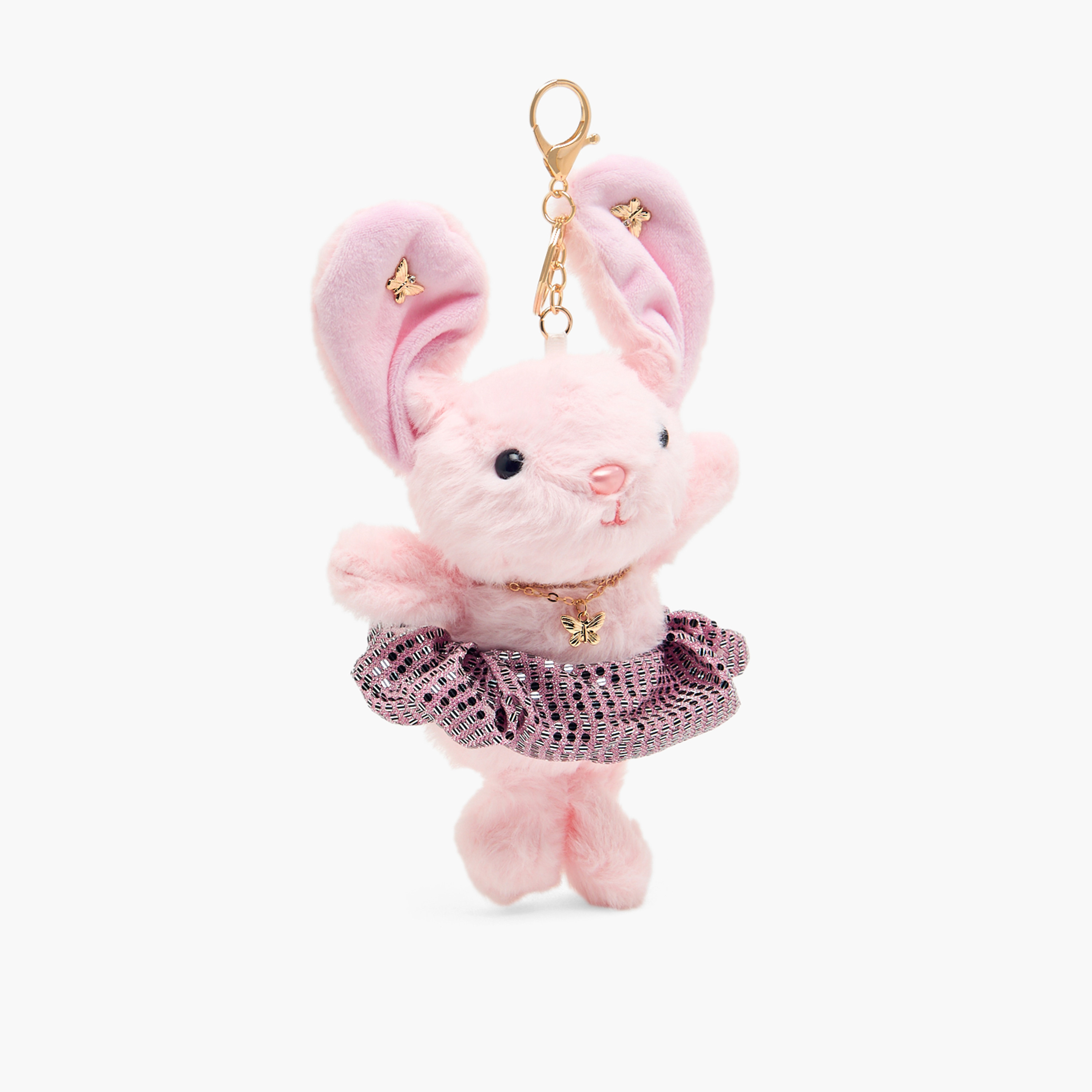 Set of 4 - Butterfly Pendant Necklace with Earrings and Bunny Keychain-women-watchesandjewellery-jewellery-necklacesandpendants-image-1