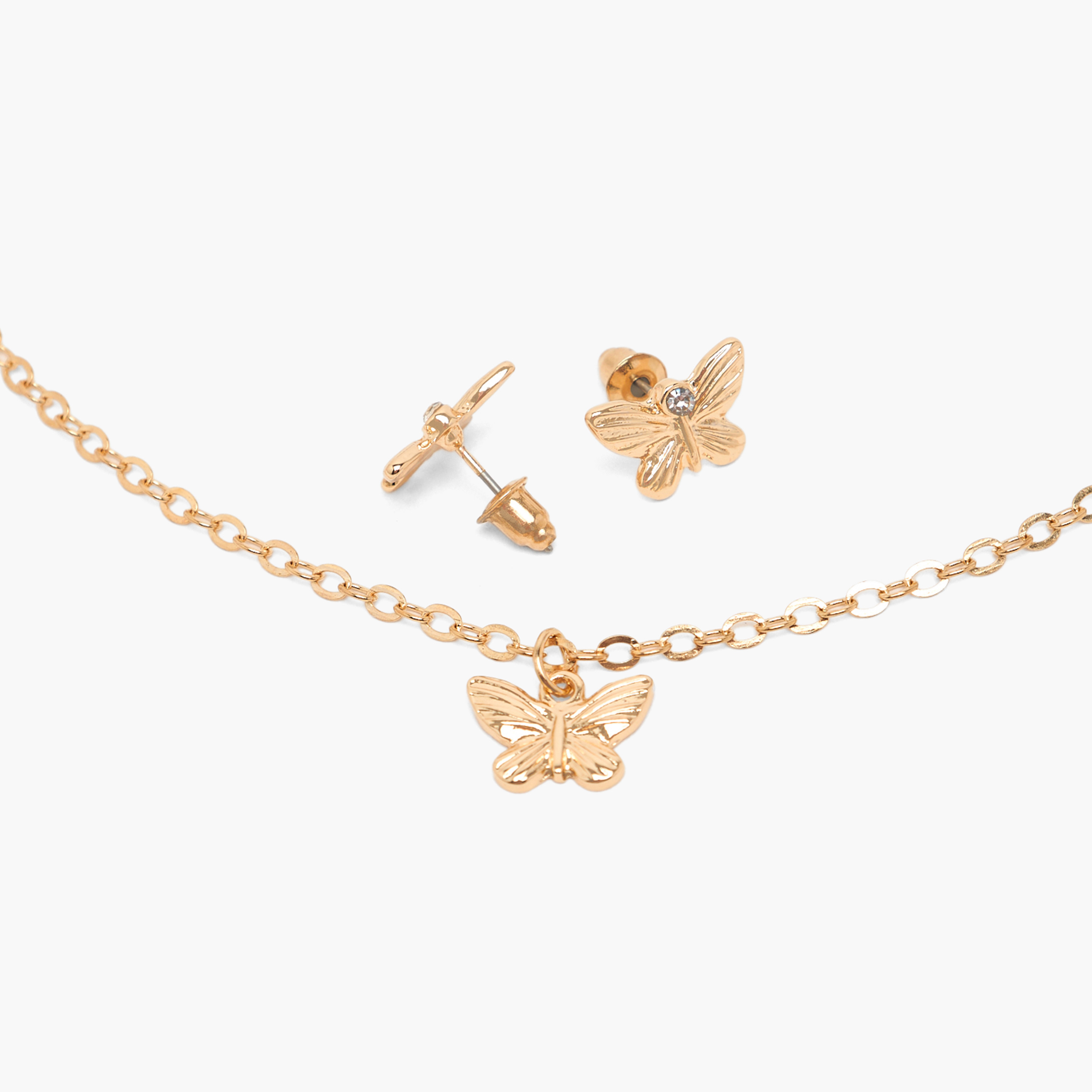 Set of 4 - Butterfly Pendant Necklace with Earrings and Bunny Keychain-women-watchesandjewellery-jewellery-necklacesandpendants-image-7