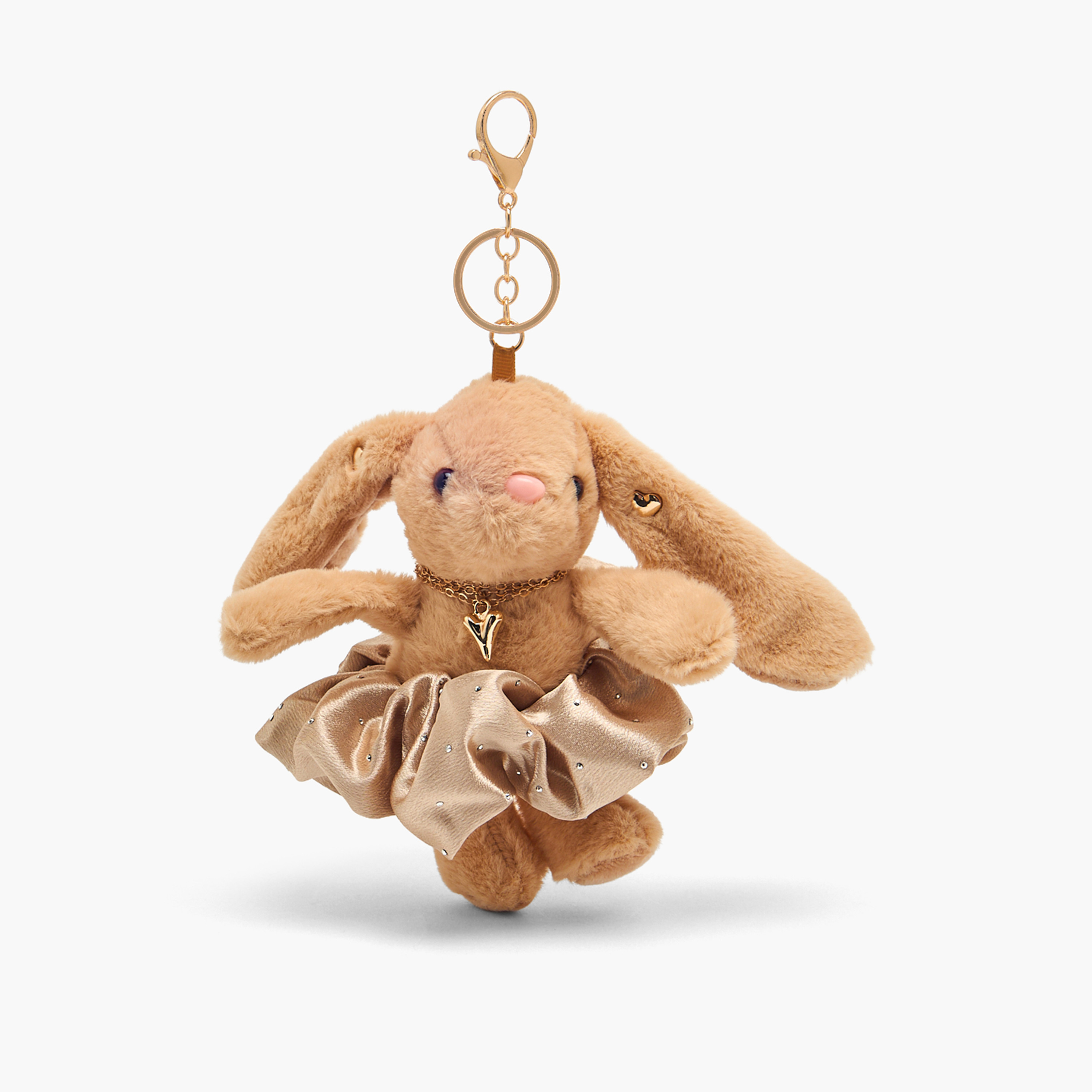 Set of 4 - Heart Pendant Necklace with Earrings and Bunny Keychain-women-watchesandjewellery-jewellery-necklacesandpendants-image-1