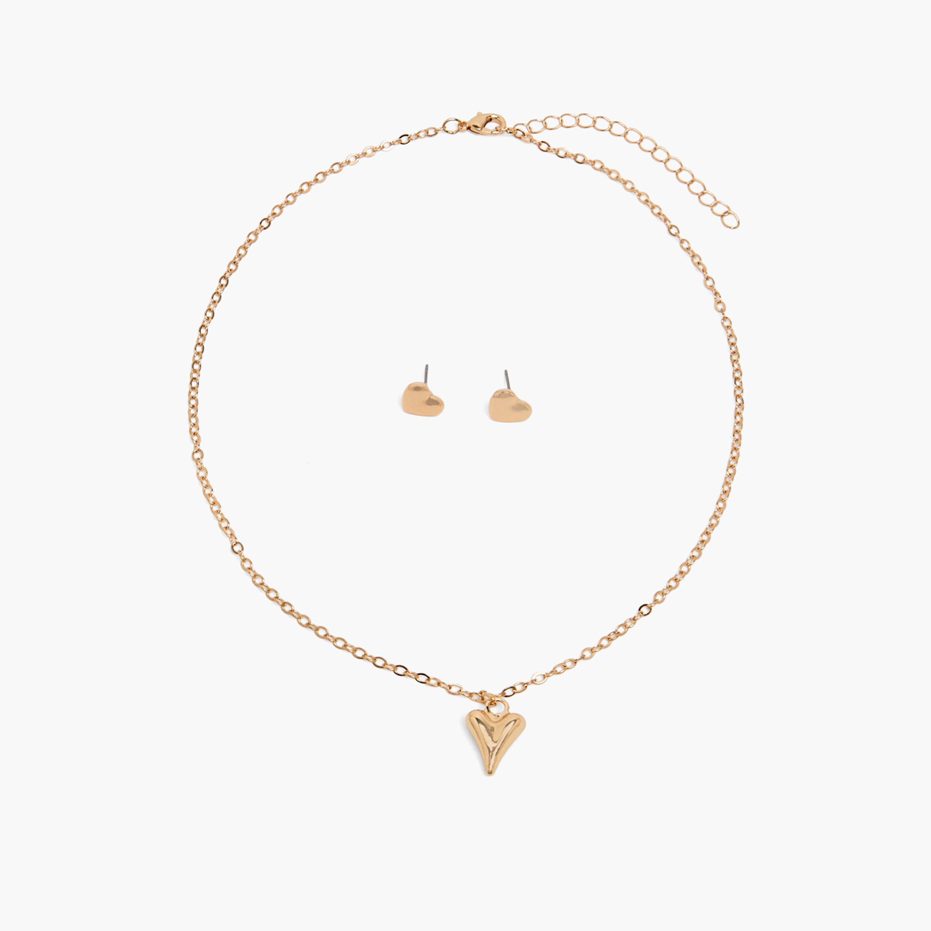 Set of 4 - Heart Pendant Necklace with Earrings and Bunny Keychain-women-watchesandjewellery-jewellery-necklacesandpendants-image-6