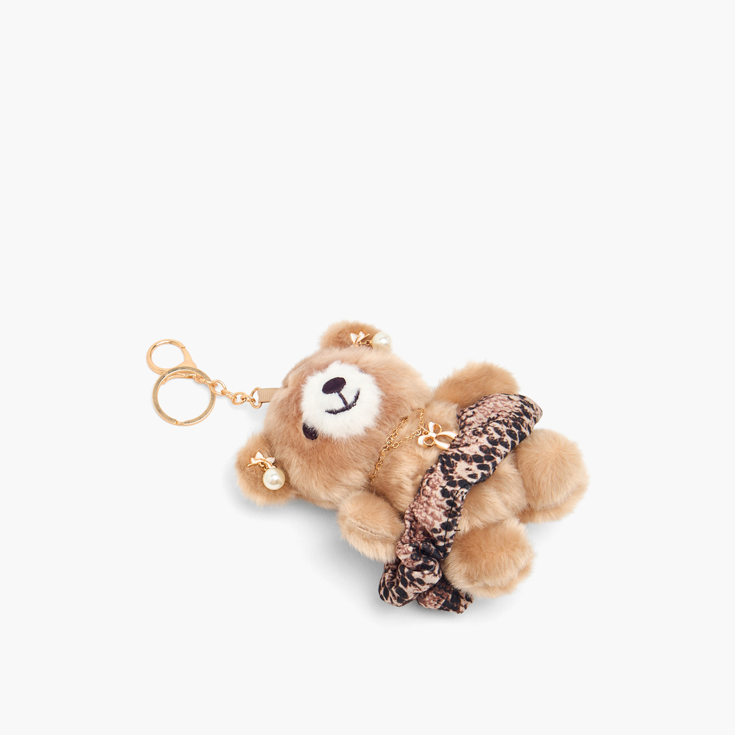 Set of 4 - Bow Pearl Pendant Necklace with Earrings and Bear Keychain-women-watchesandjewellery-jewellery-necklacesandpendants-image-3