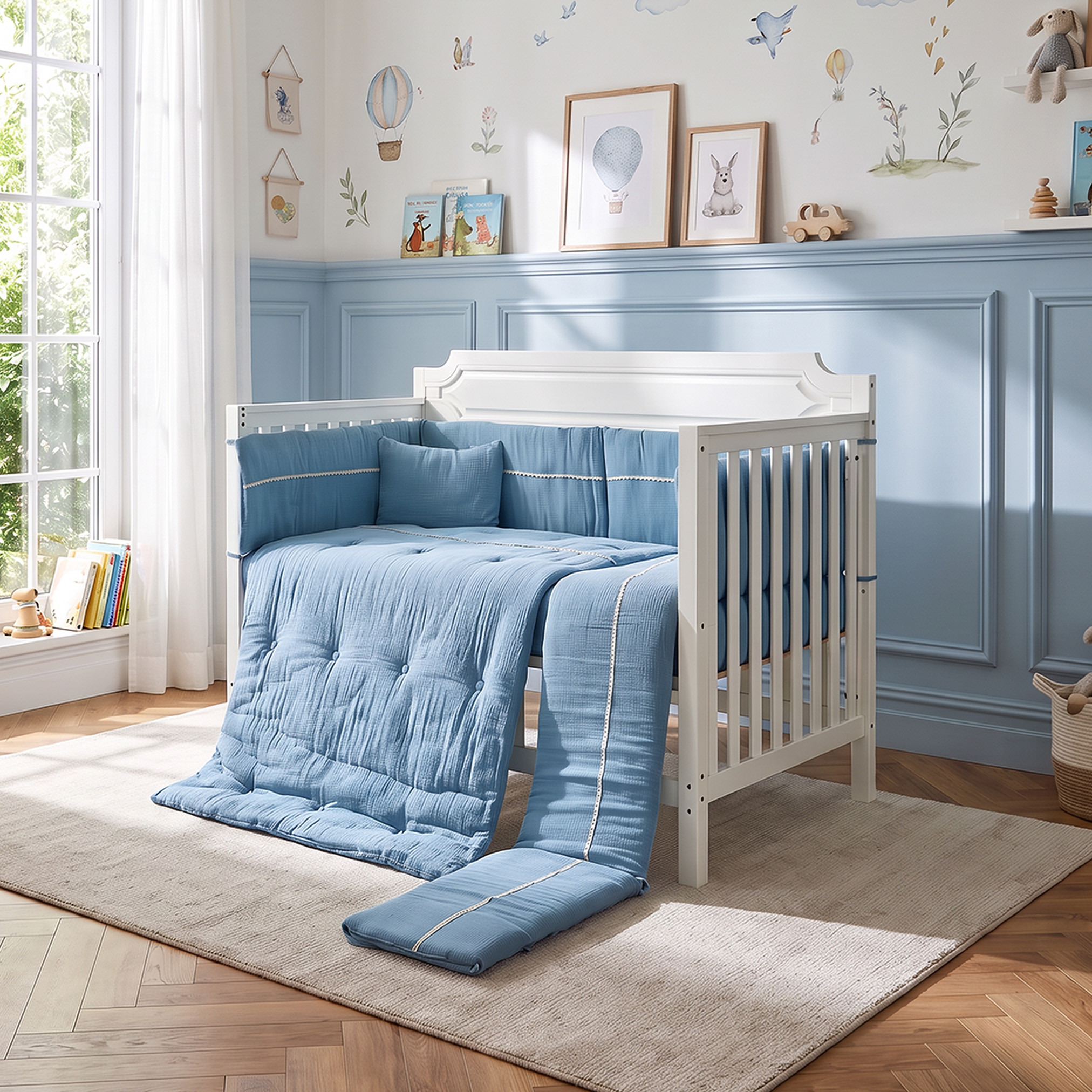 Juniors 5-Piece Muslin Bedding Set-baby-nursery-babybedding-image-1