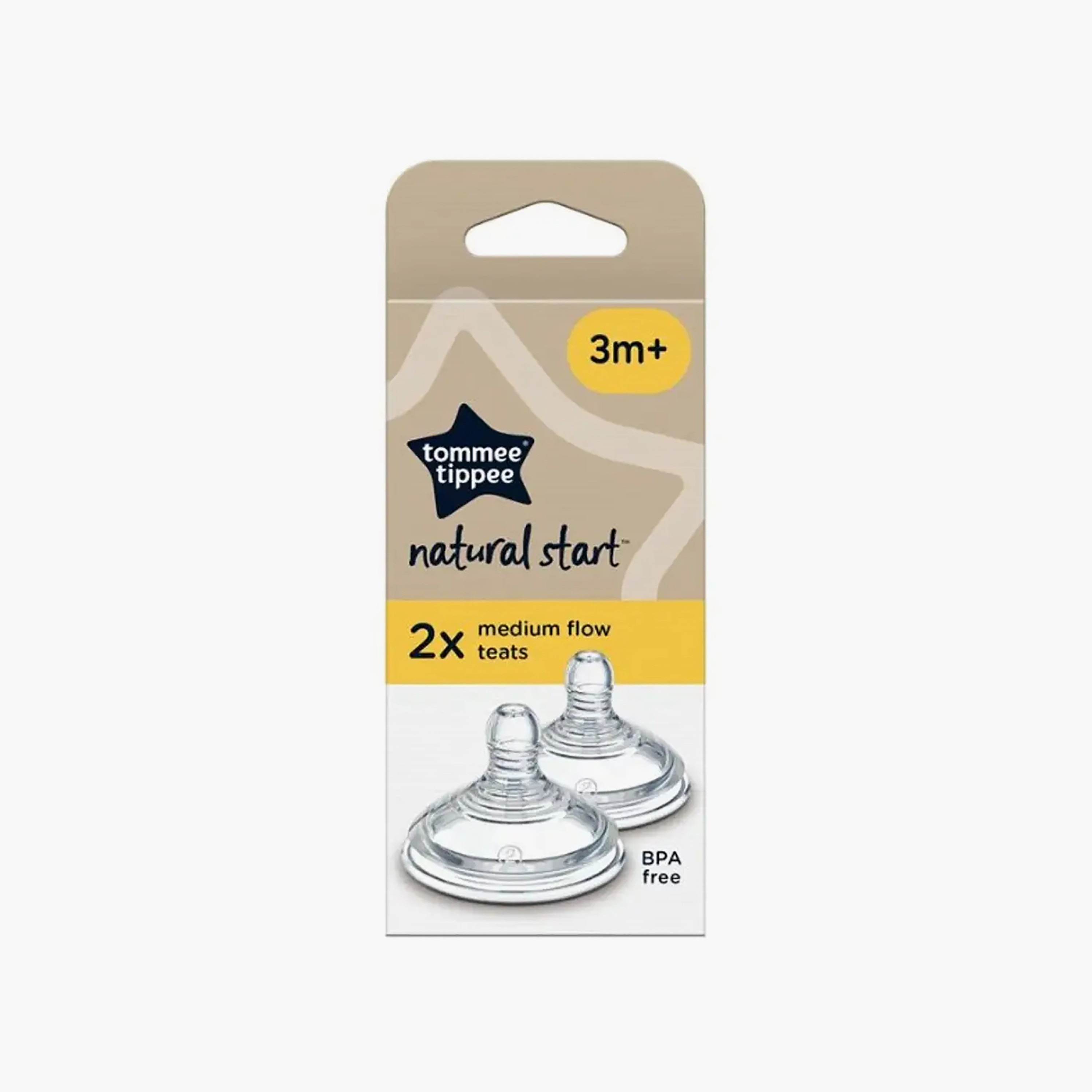 Tommee Tippee Natural Start Medium Flow Silicone Teat - Pack of 2, 3+ months-baby-feeding-feedingbottles-bottlesandteats-image-4