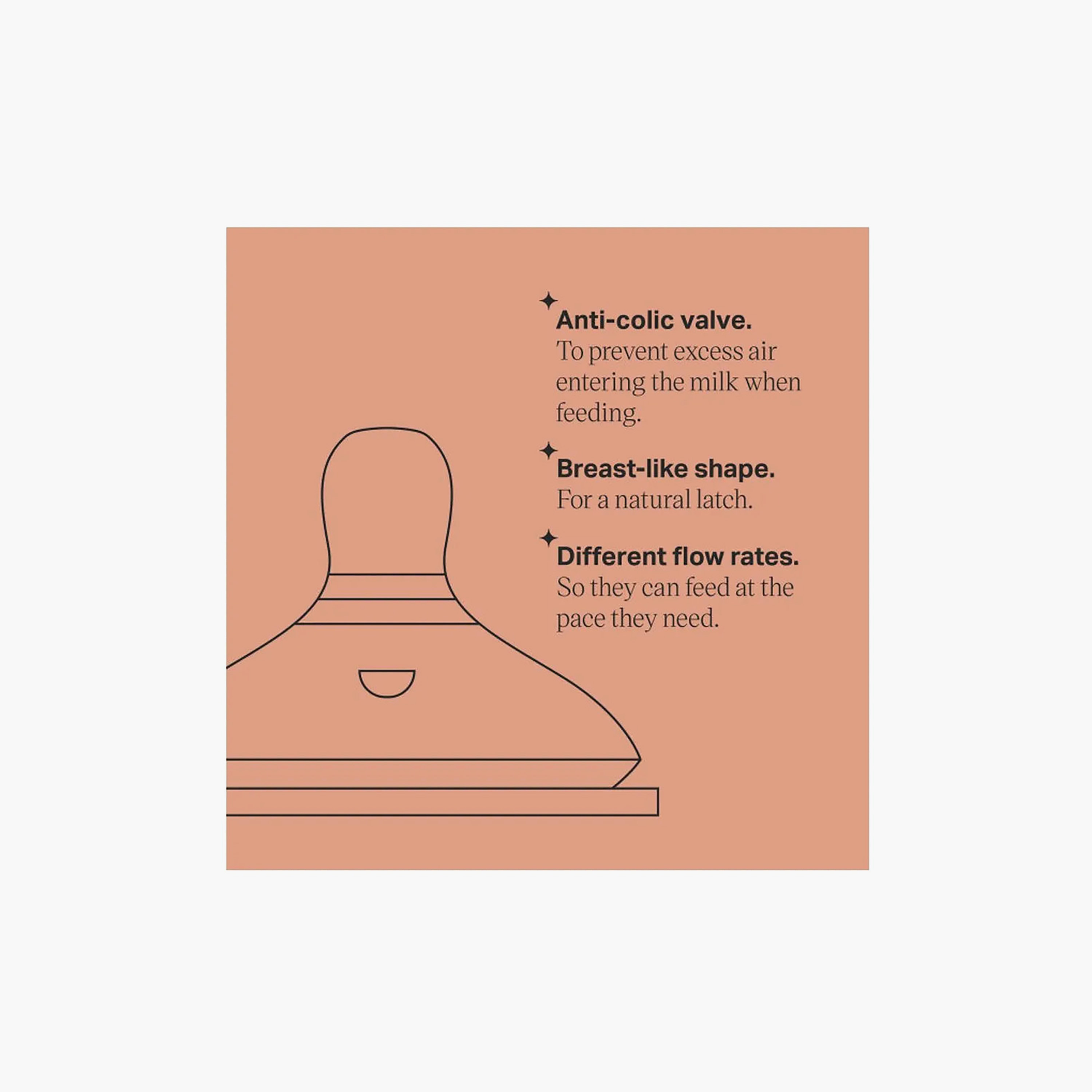 Tommee Tippee Natural Start Thick Feed Silicone Teats - Pack of 2, 6+ Months-baby-feeding-feedingbottles-bottlesandteats-image-3