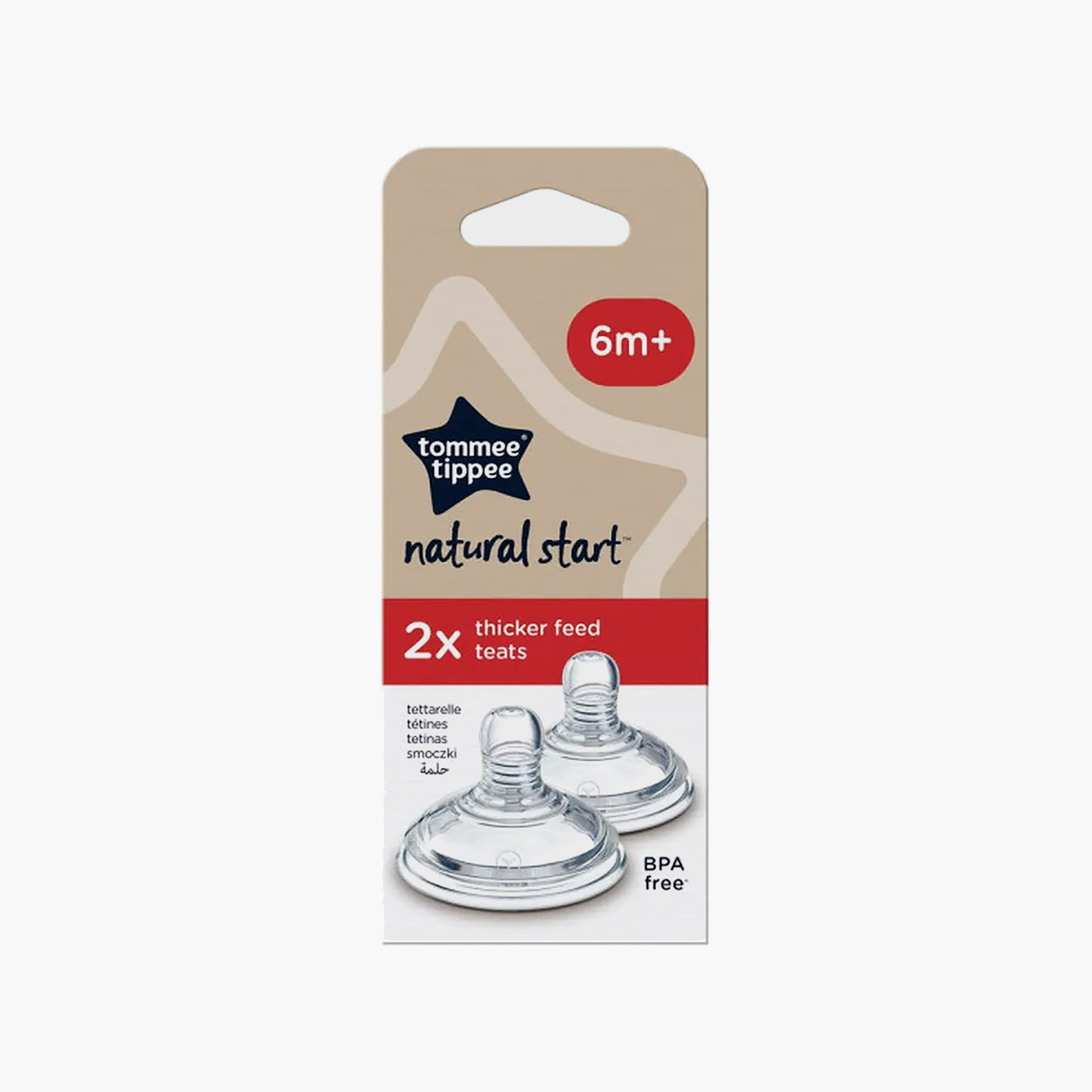 Tommee Tippee Natural Start Thick Feed Silicone Teats - Pack of 2, 6+ Months-baby-feeding-feedingbottles-bottlesandteats-image-6