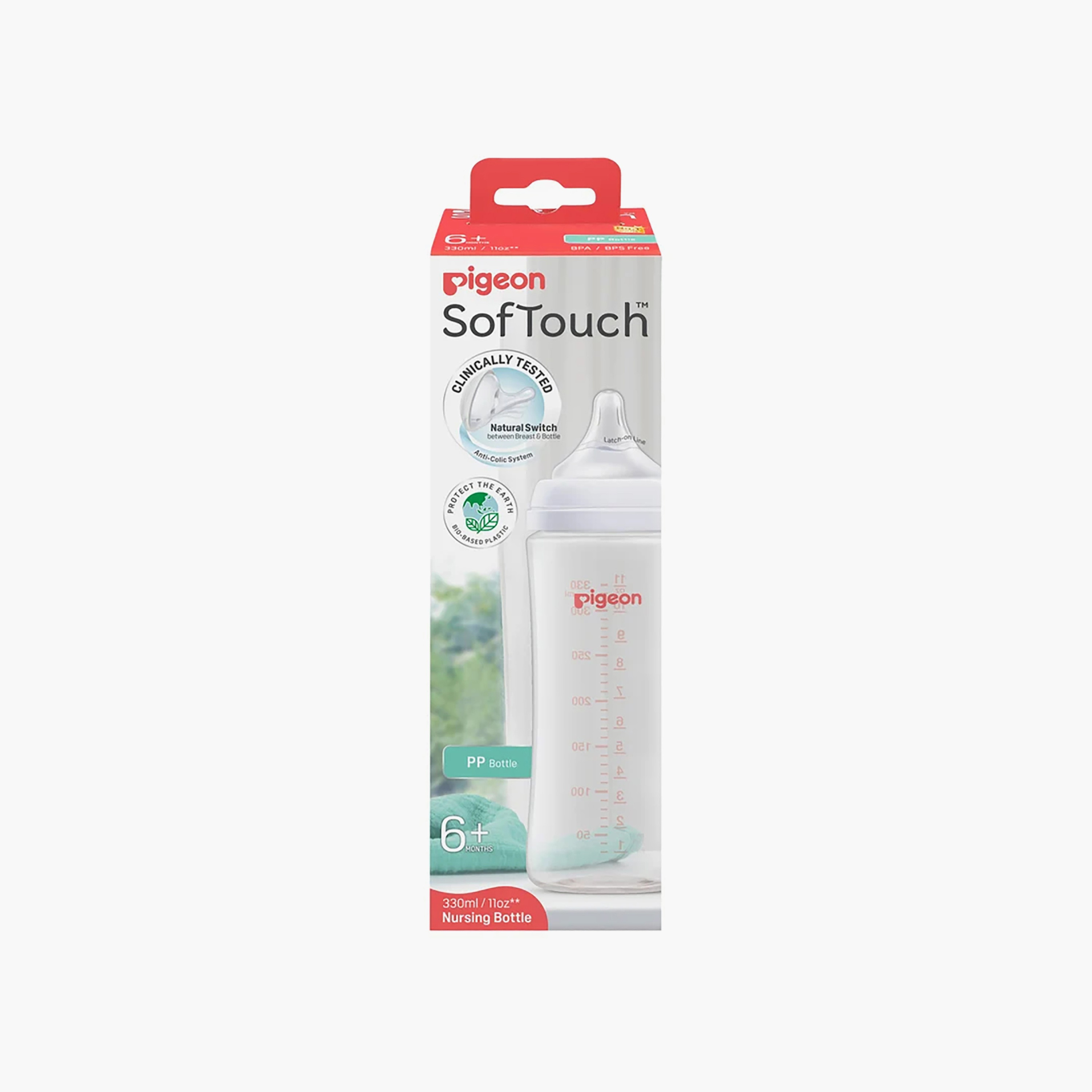 Pigeon Soft Latch Feeding Bottle - 330 ml, 6+ months-baby-feeding-feedingbottles-bottlesandteats-image-5