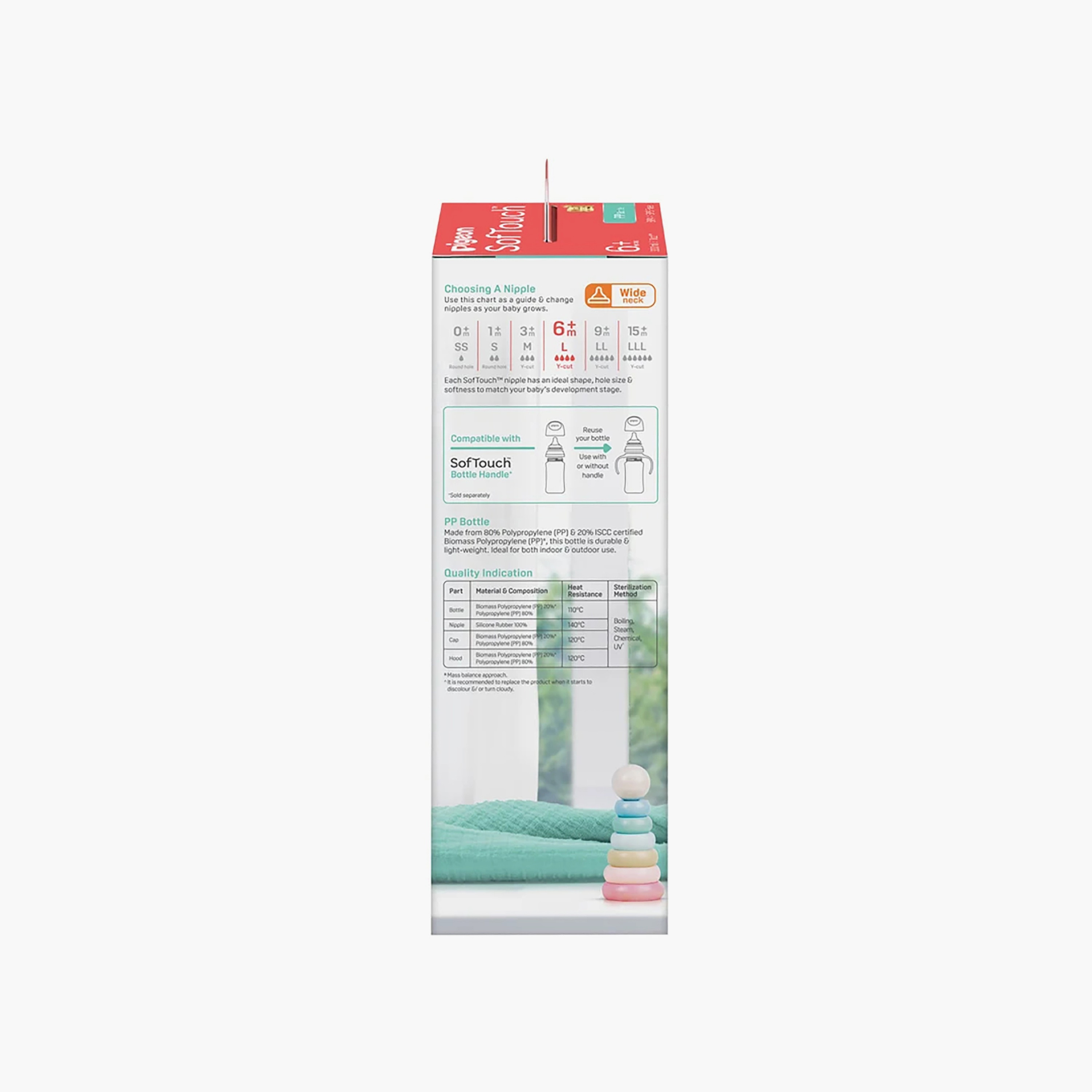 Pigeon Soft Latch Feeding Bottle - 330 ml, 6+ months-baby-feeding-feedingbottles-bottlesandteats-image-7