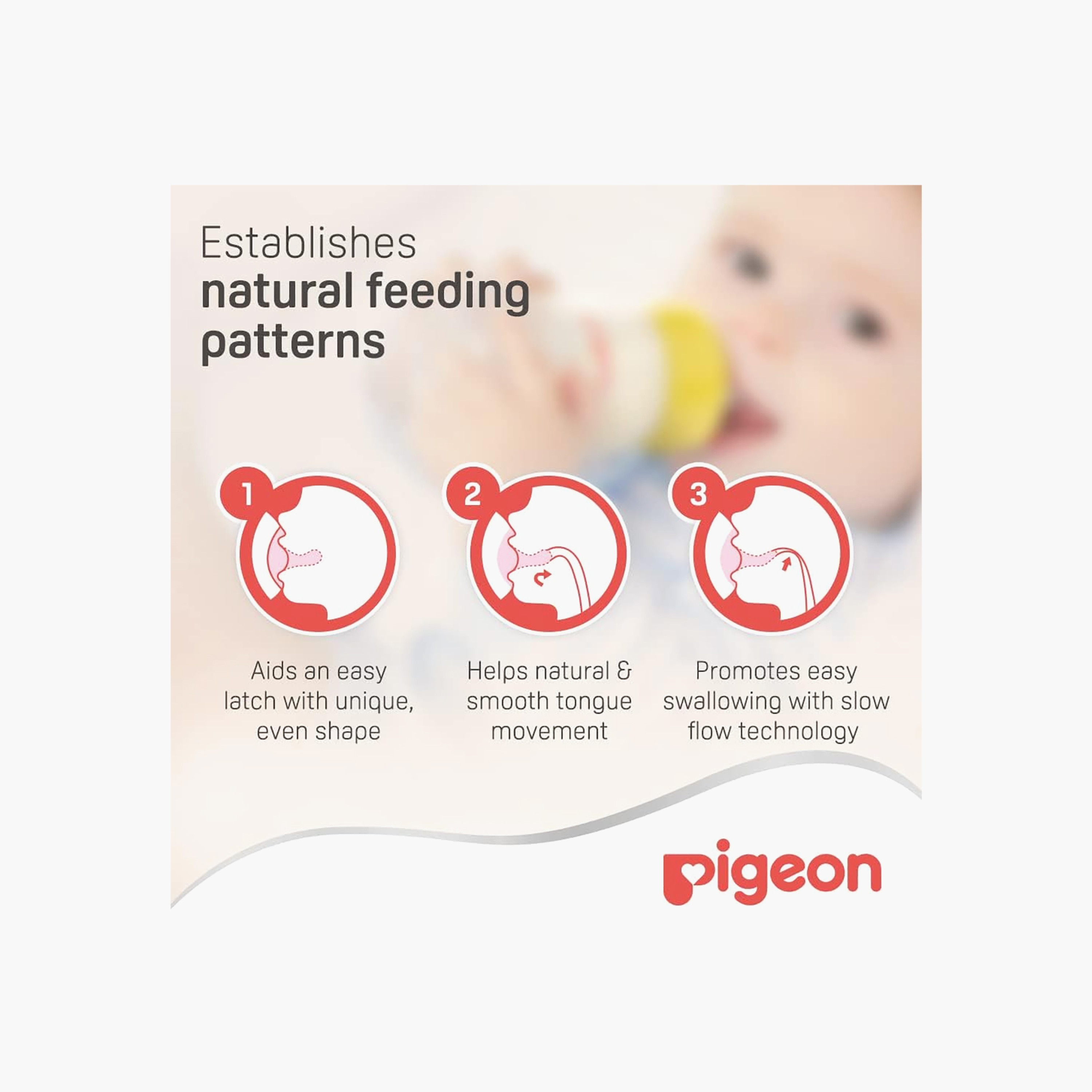 Pigeon Soft Touch Wide Neck Silicone Teat - Pack of 2, 6+ months-baby-feeding-feedingbottles-bottlesandteats-image-9
