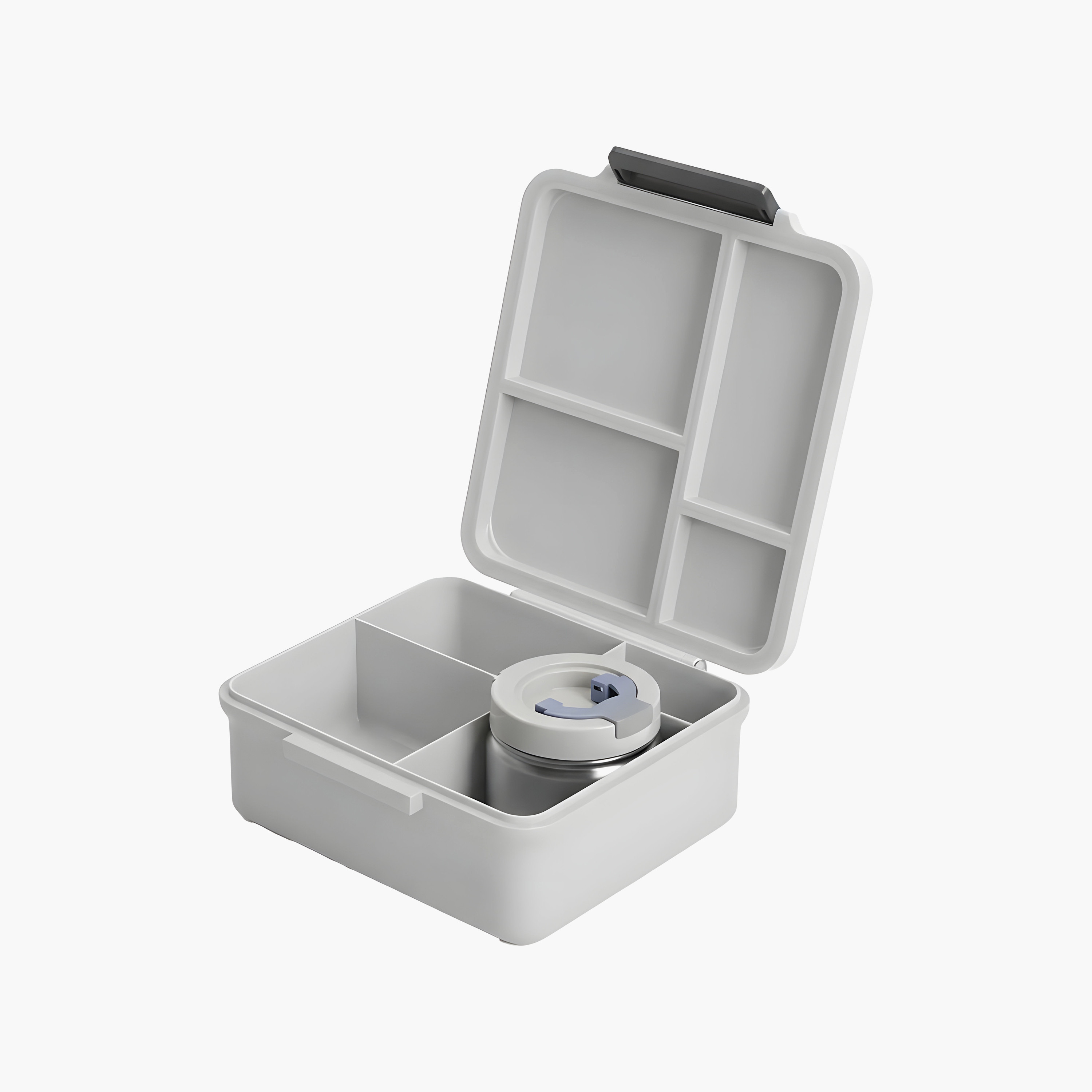 Snack Attack 4-Compartment Bento Space Lunch Box with Insulated Stainless Steel Thermos Food Jar-school-lunchessentials-lunchboxes-image-3