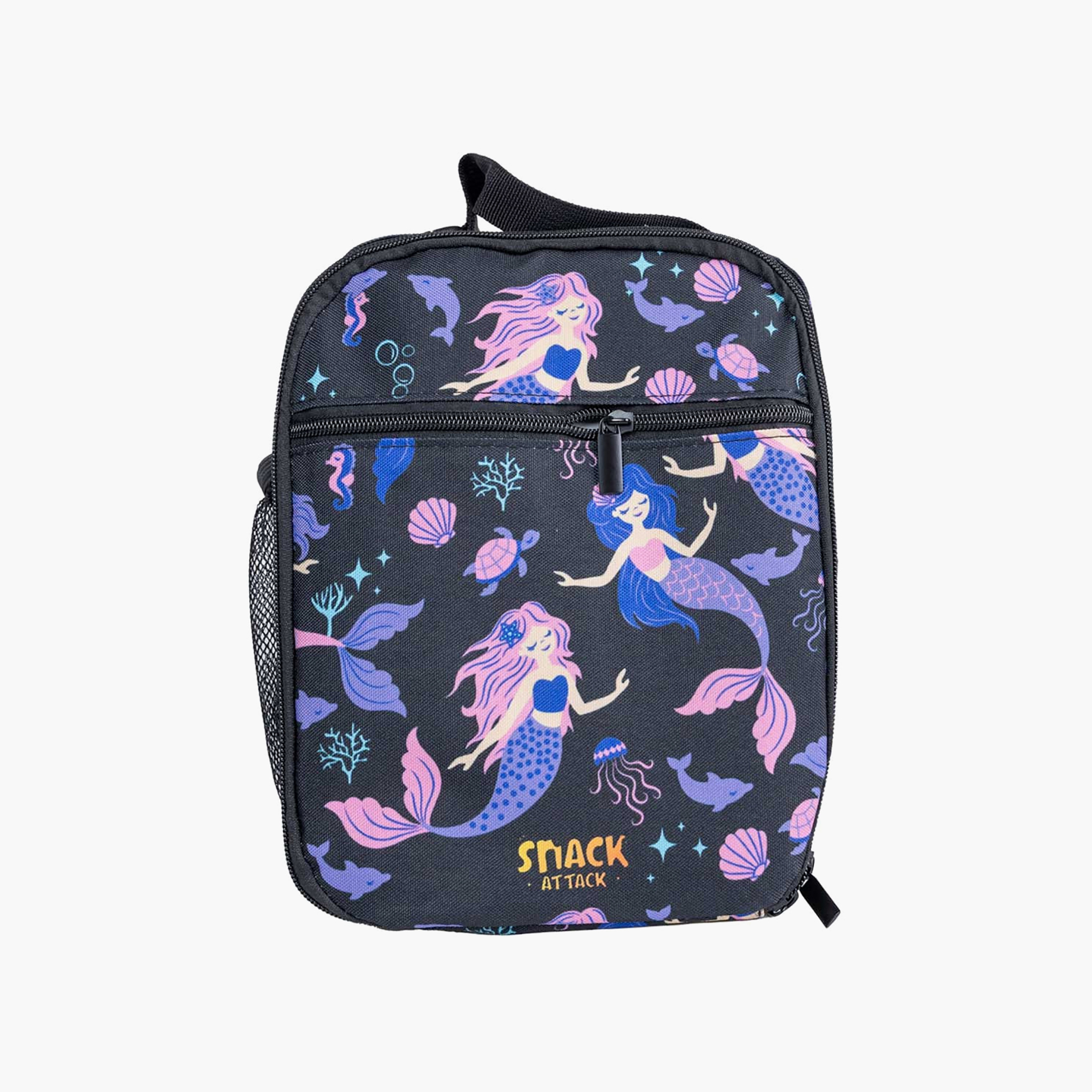 Snack Attack Insulated Magical Mermaid School Lunch Bag with Water Bottle Holder-school-lunchessentials-lunchbags-image-1