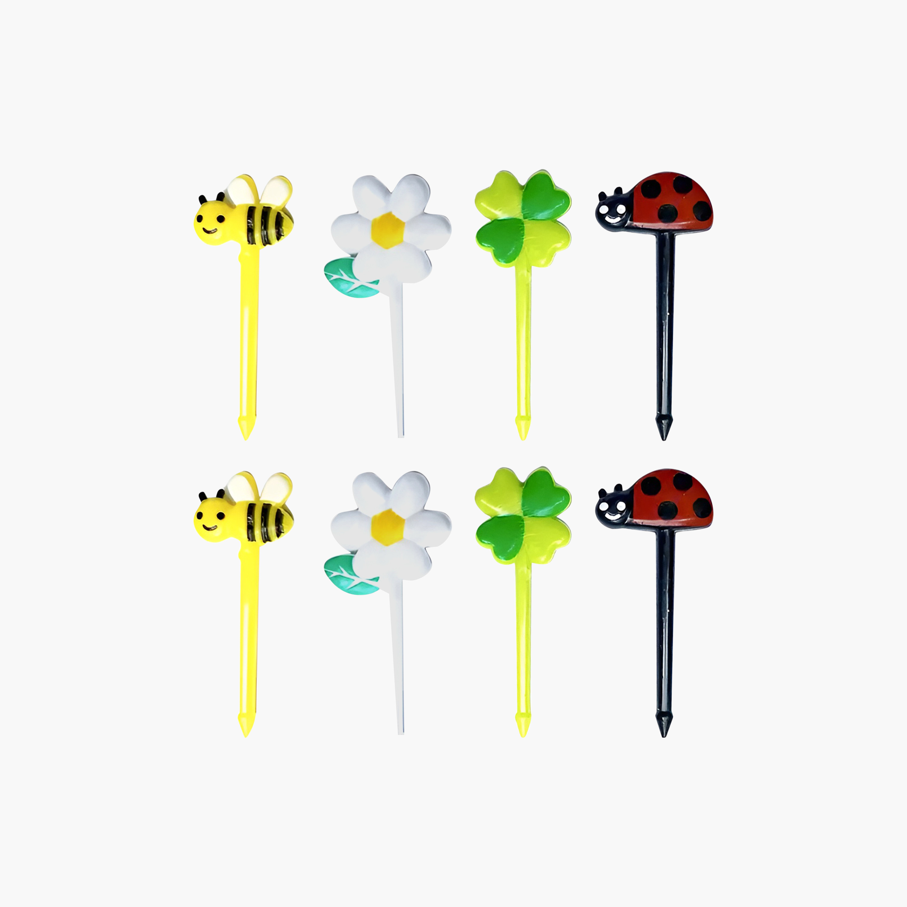 Snack Attack 8-Piece Reusable Spring Theme Food Pickers for Bento Boxes-baby-feeding-mealtimeessentials-image-1