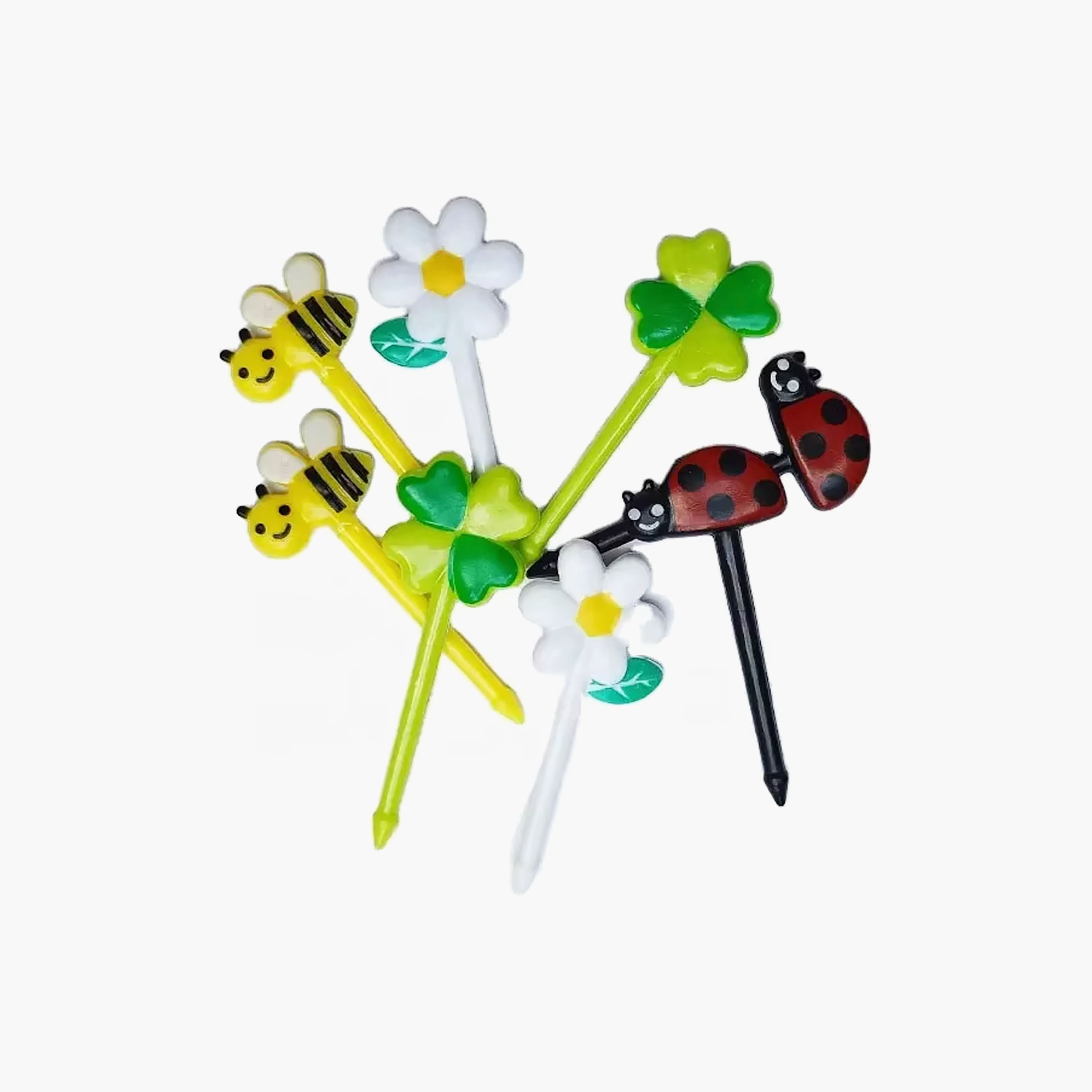 Snack Attack 8-Piece Reusable Spring Theme Food Pickers for Bento Boxes-baby-feeding-mealtimeessentials-image-6