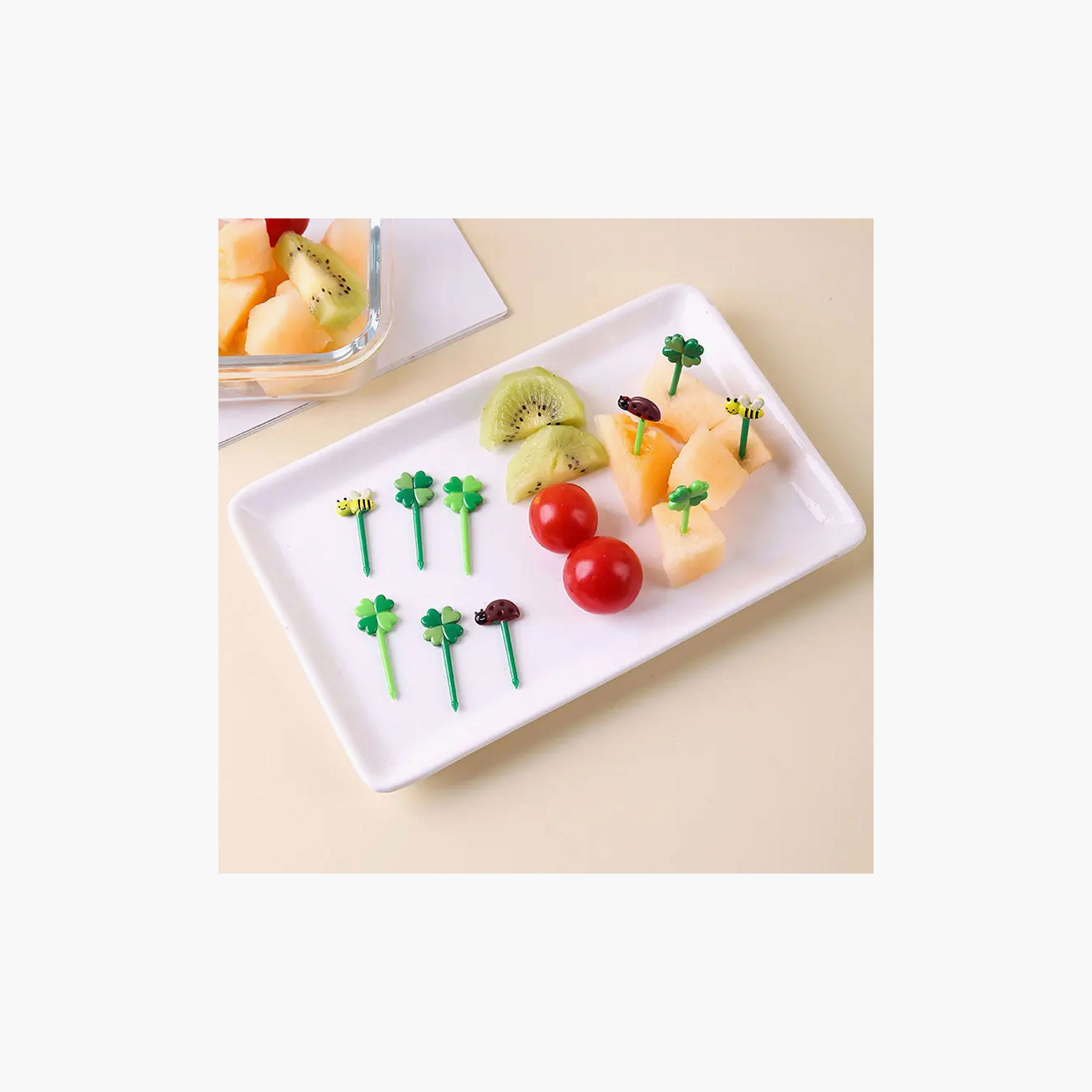 Snack Attack 8-Piece Reusable Spring Theme Food Pickers for Bento Boxes-baby-feeding-mealtimeessentials-image-8