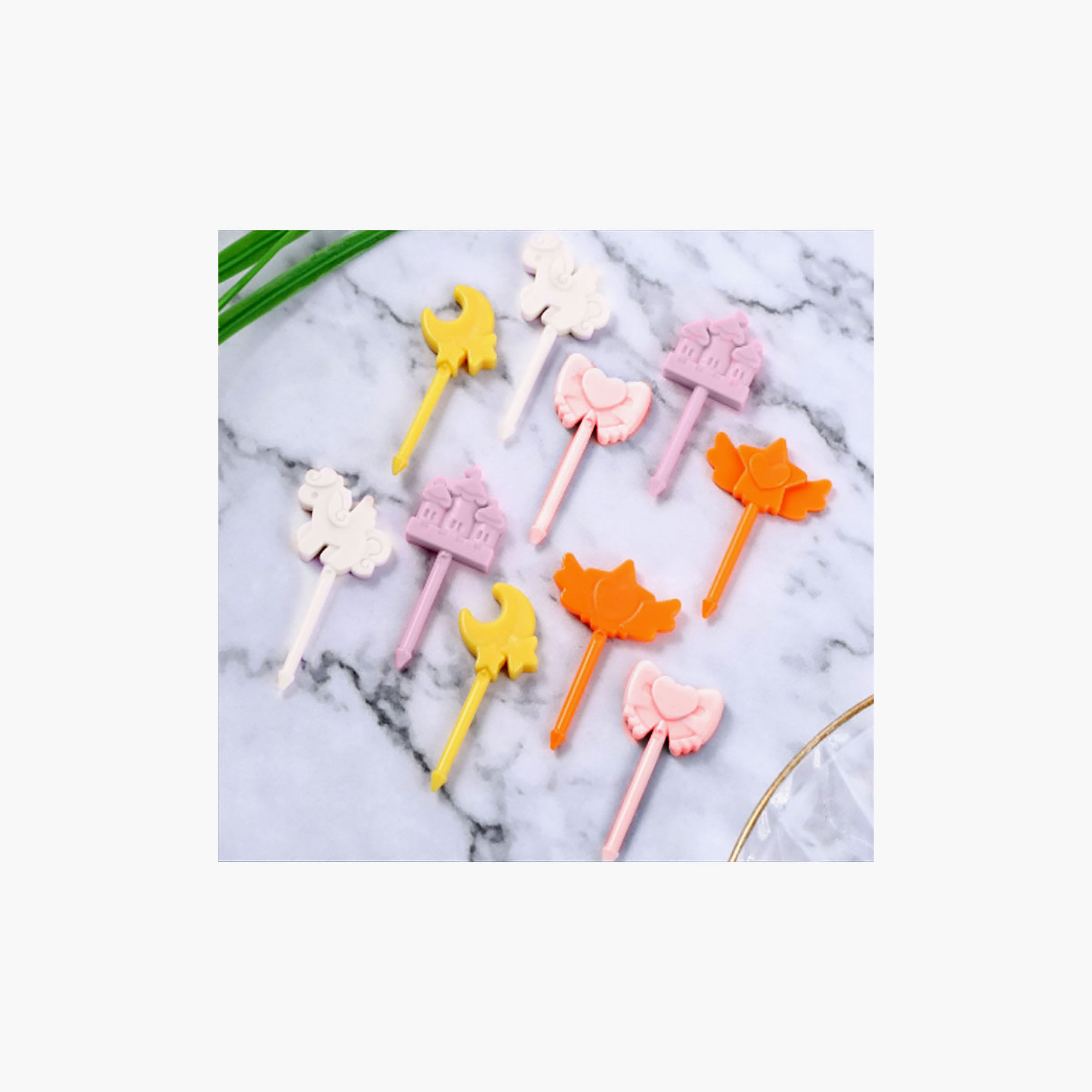 Snack Attack 10-Piece Reusable Magical Princess & Unicorn Food Pickers-baby-feeding-mealtimeessentials-image-2