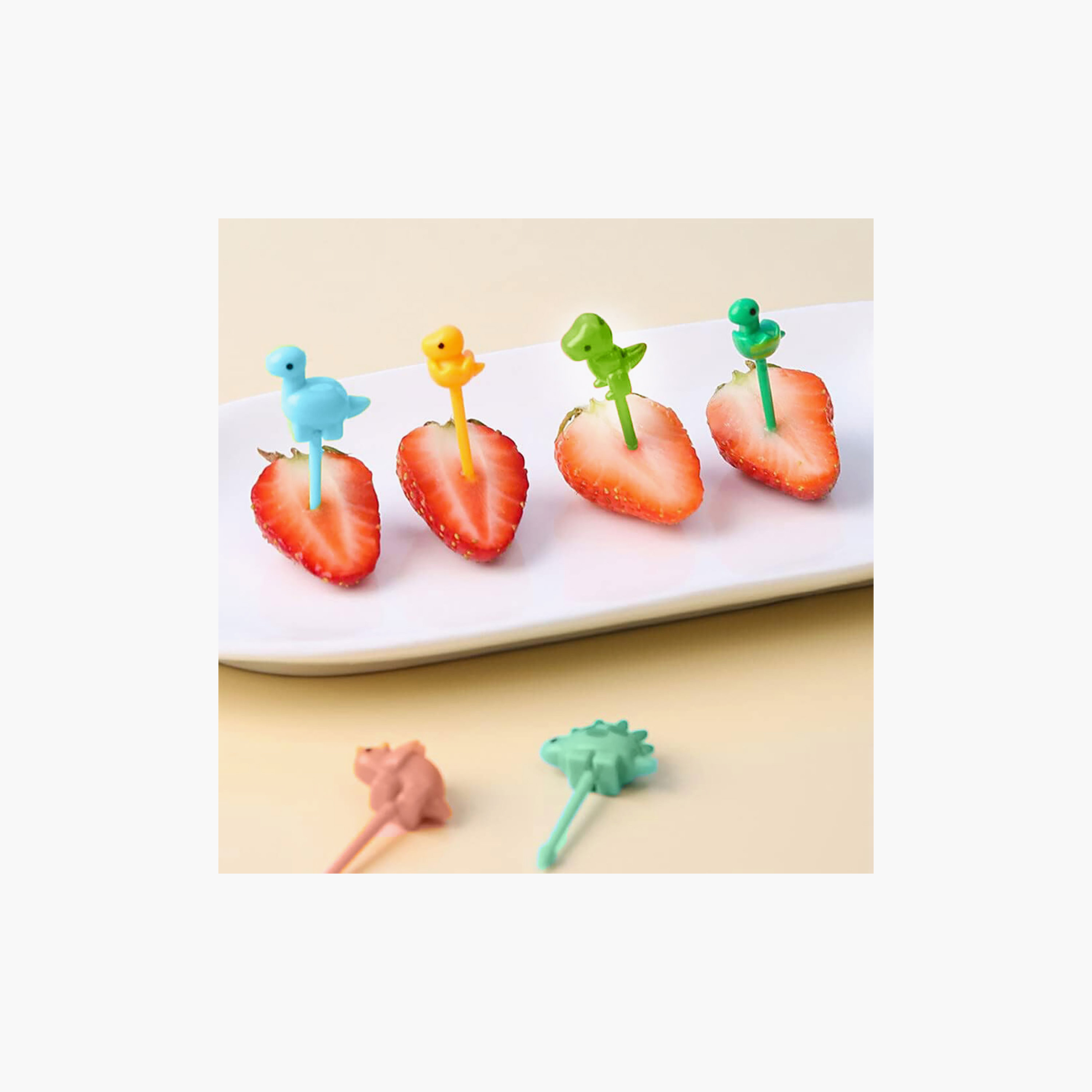 Snack Attack 6-Piece Reusable Dinosaur Food Pickers-baby-feeding-mealtimeessentials-image-4
