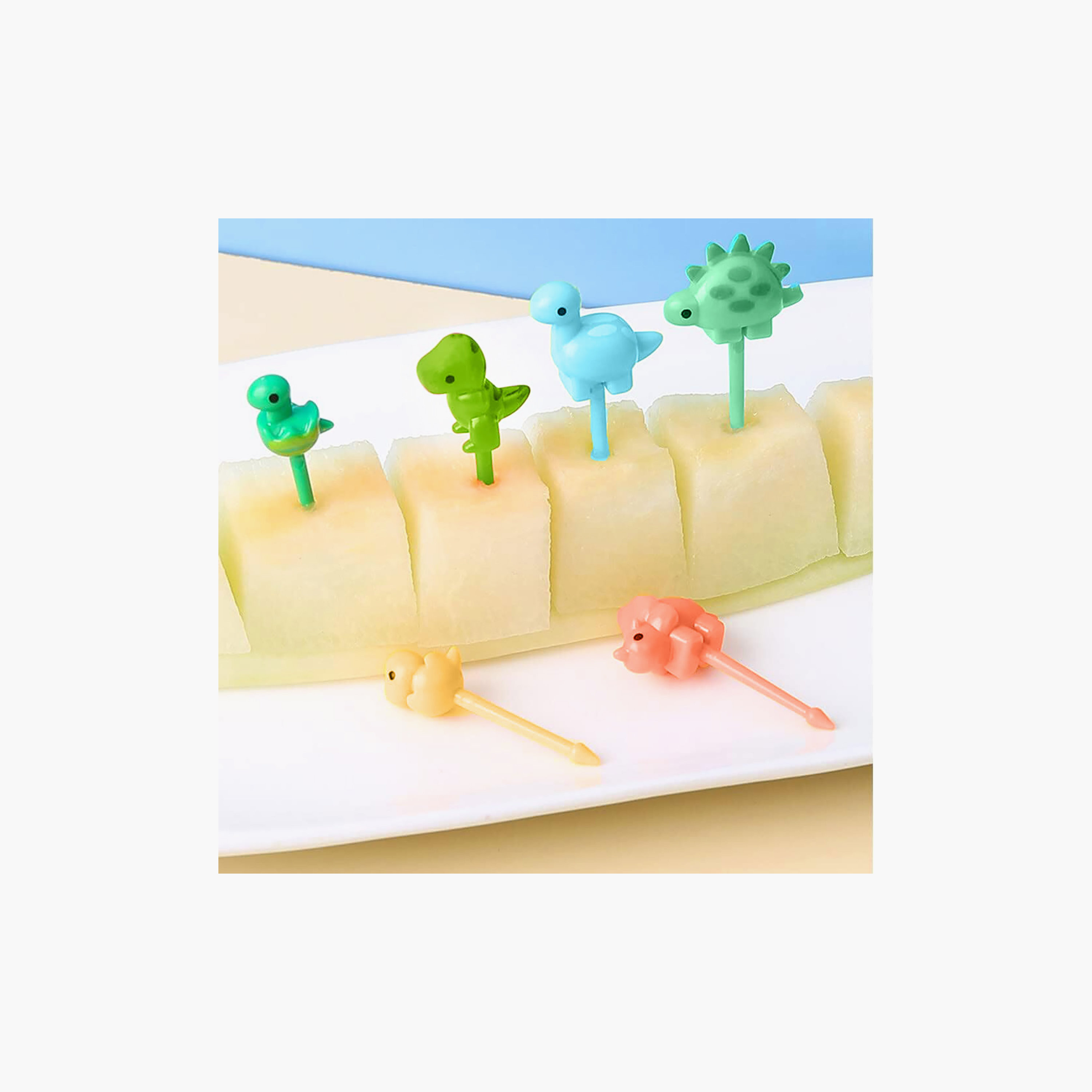 Snack Attack 6-Piece Reusable Dinosaur Food Pickers-baby-feeding-mealtimeessentials-image-5