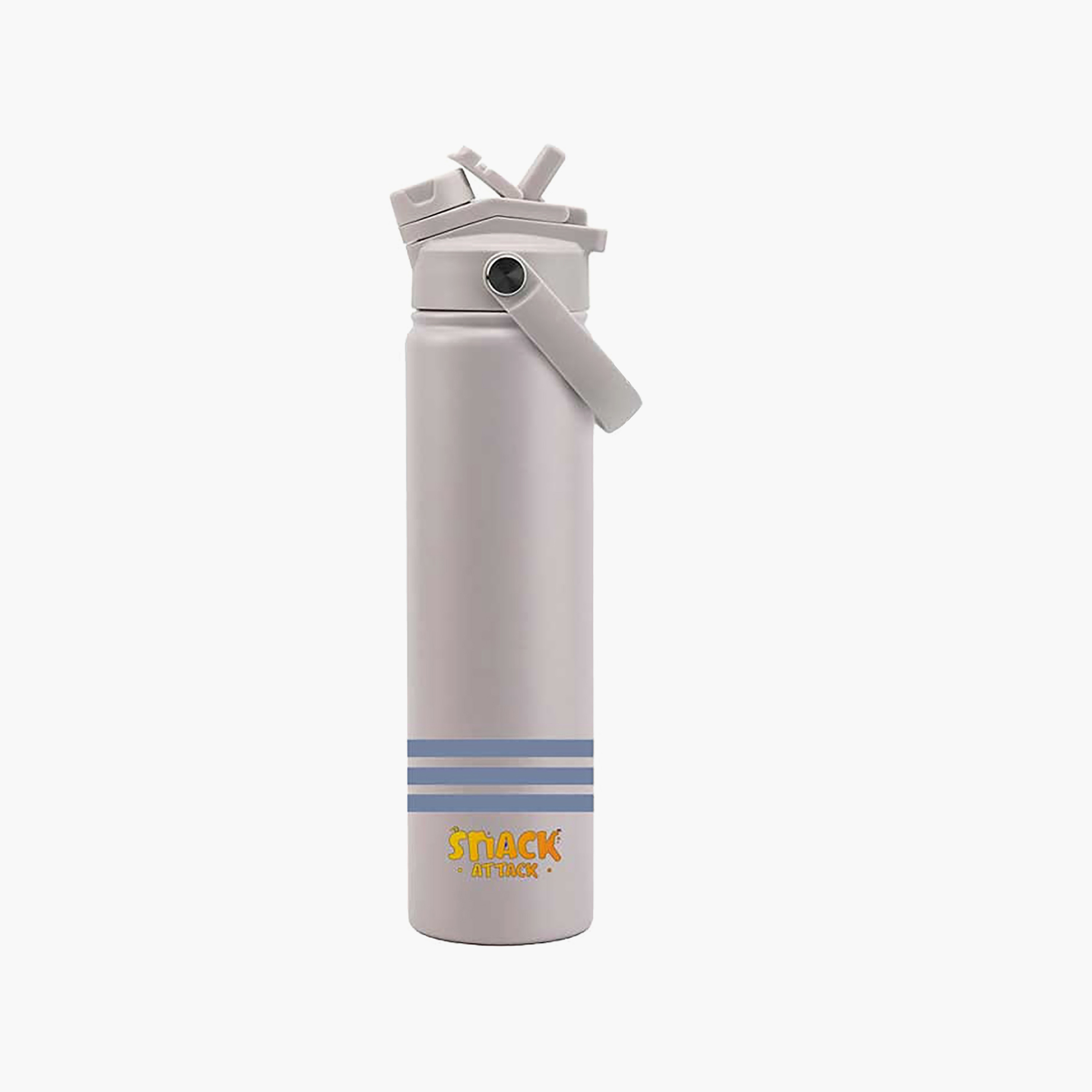 عبوة ماء مخططة ستانلس ستيل معزولة مع غطاء 2 في 1 بفوهة وماصة | 740 مل من سناك أتاك-school-waterbottles-image-1