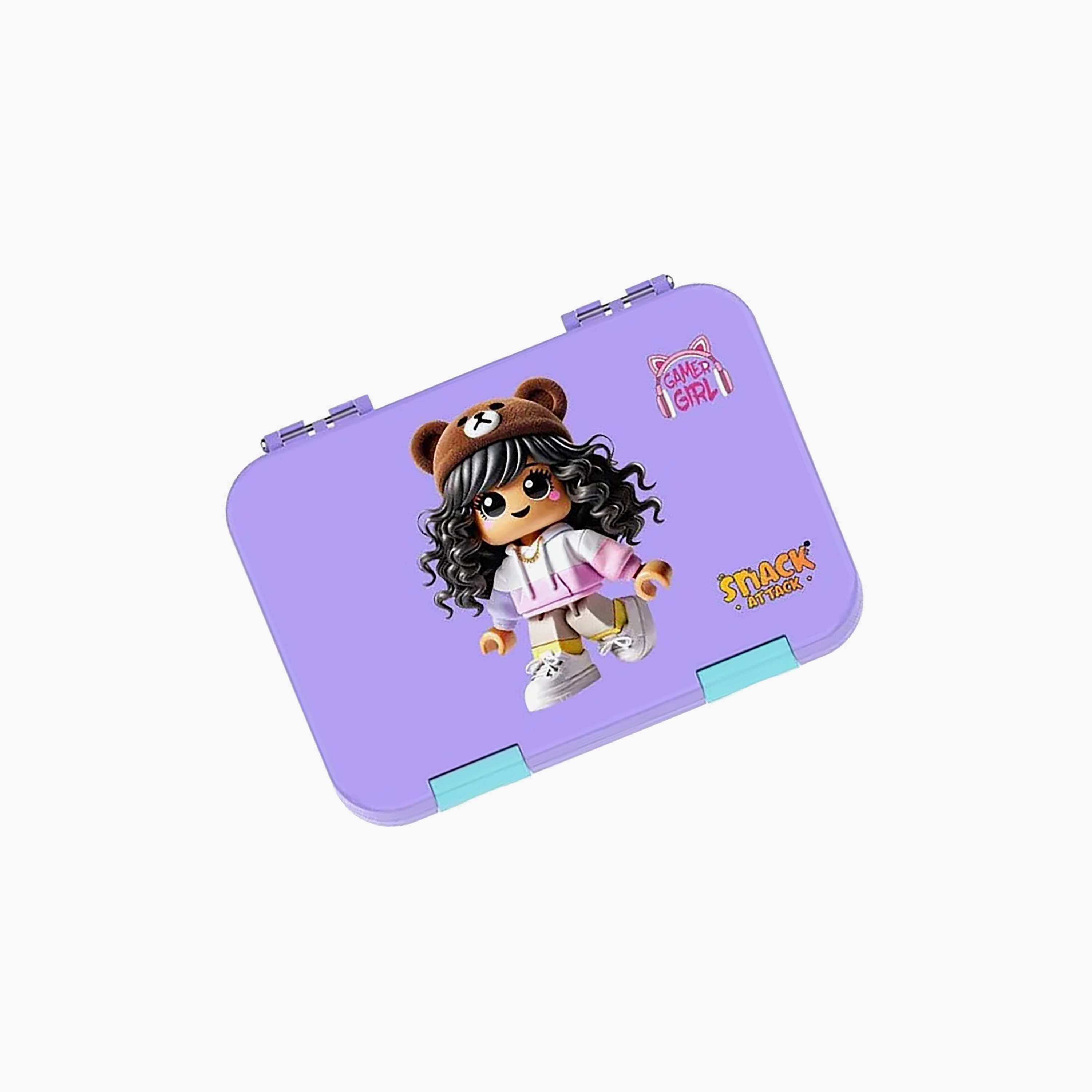 لانش بوكس بينتو سناك أتاك جيمر جيرل للبنات مع أقسام قابلة للتعديل-school-lunchessentials-lunchboxes-image-1