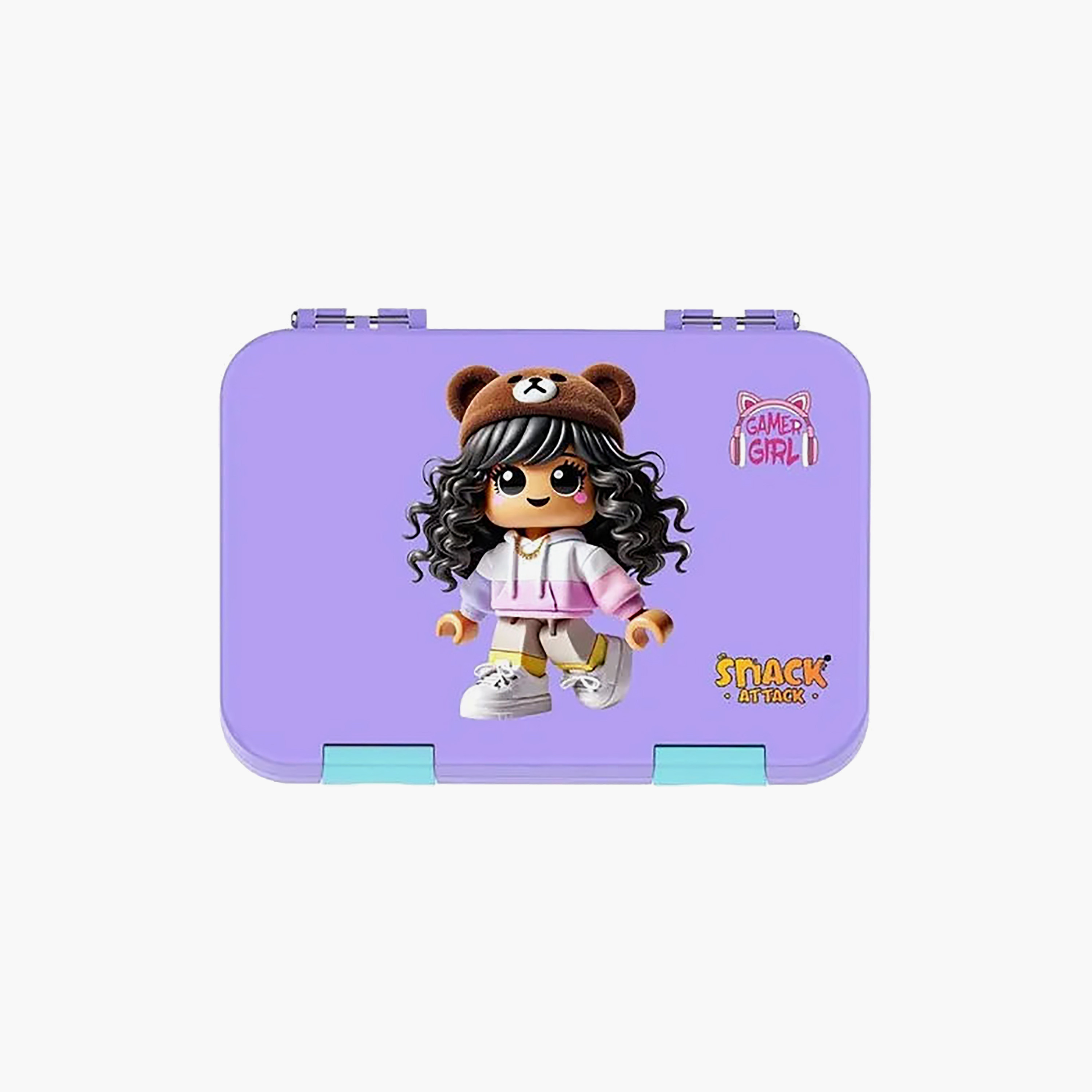لانش بوكس بينتو سناك أتاك جيمر جيرل للبنات مع أقسام قابلة للتعديل-school-lunchessentials-lunchboxes-image-2