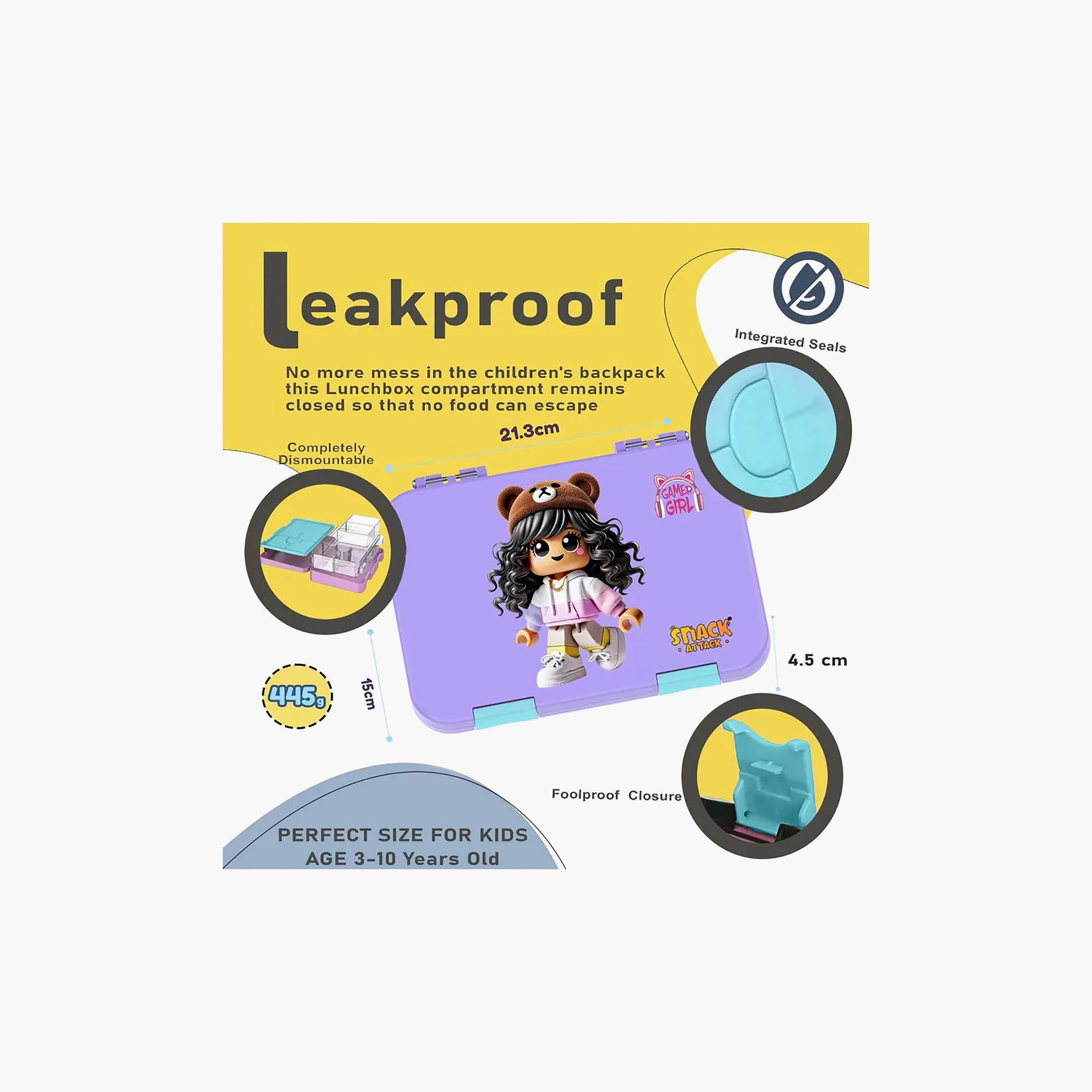 لانش بوكس بينتو سناك أتاك جيمر جيرل للبنات مع أقسام قابلة للتعديل-school-lunchessentials-lunchboxes-image-7