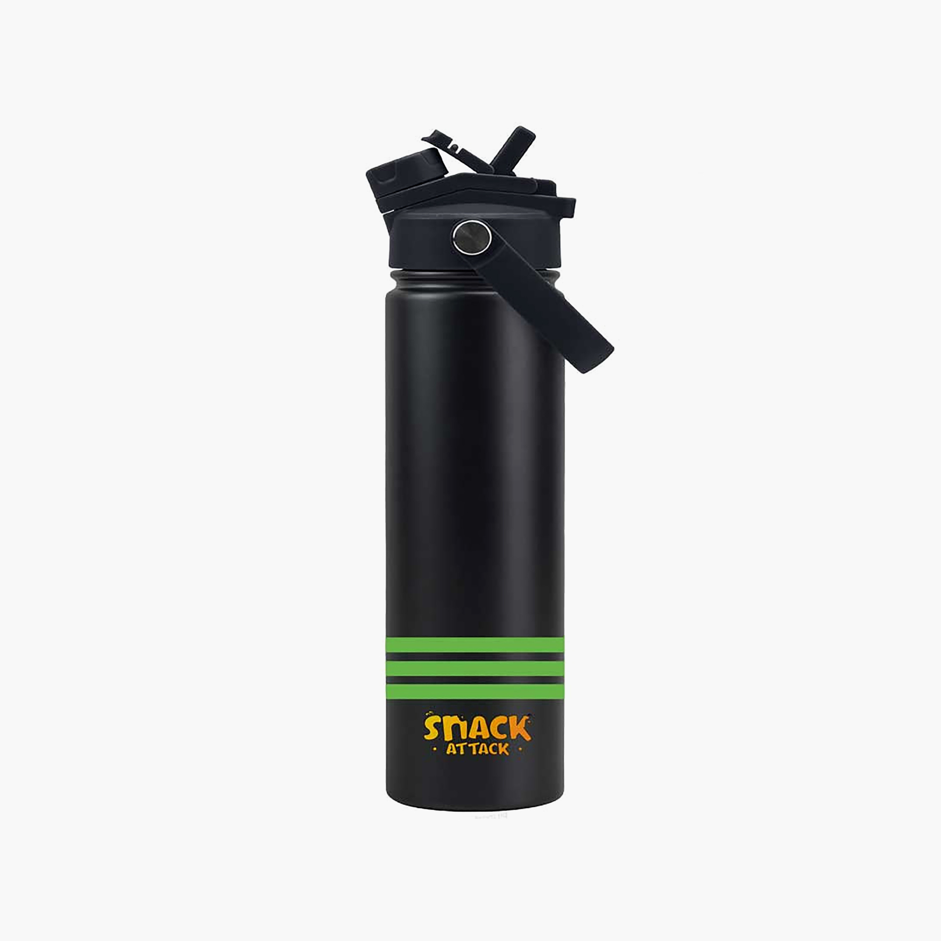 عبوة ماء مخططة ستانلس ستيل معزولة مع غطاء 2 في 1 بفوهة وماصة | 740 مل من سناك أتاك-school-waterbottles-image-11