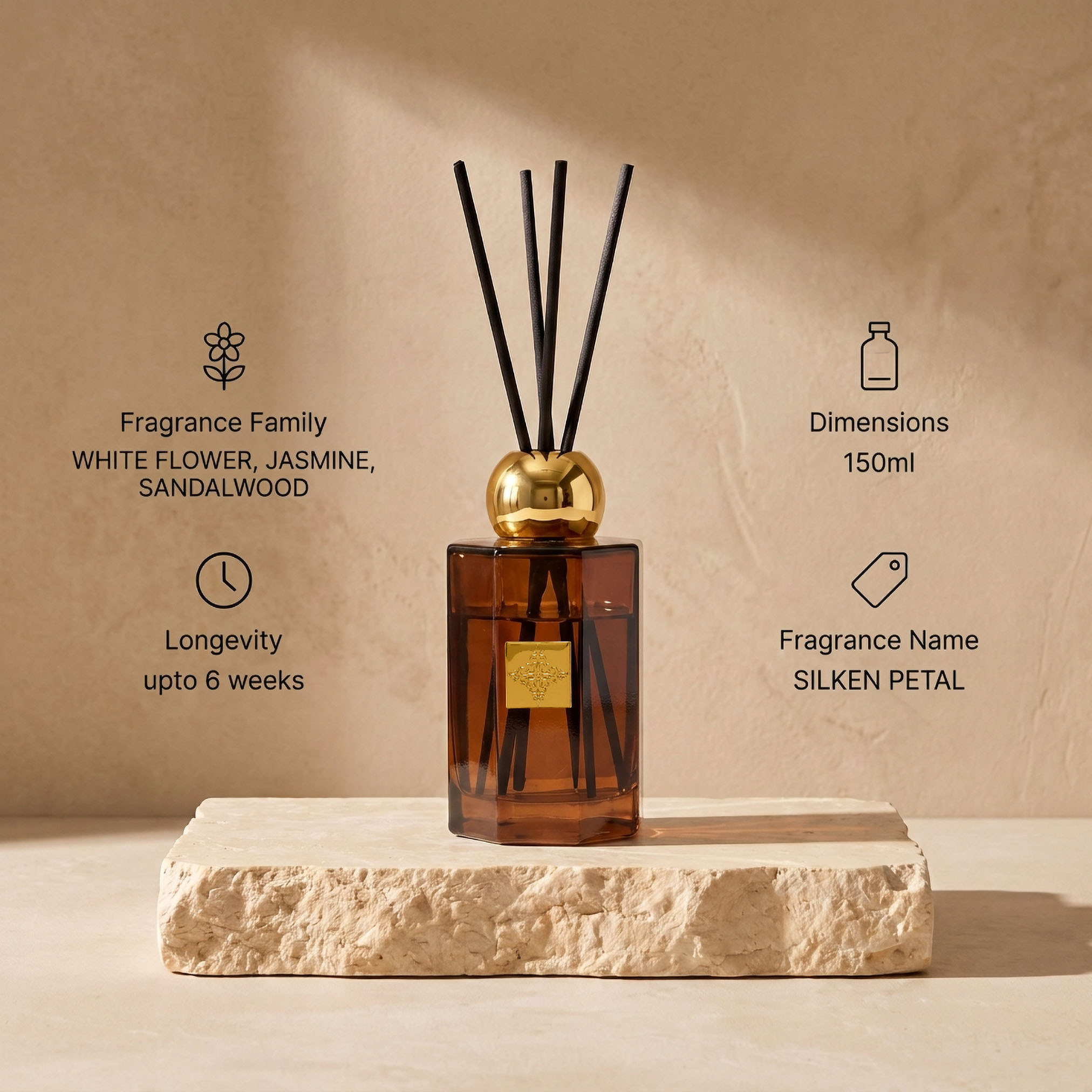موزع عطور بالأعواد سيلكن بيتال من لوكس إسنس - 150 مل-household-homefragrance-reeddiffusers-image-7