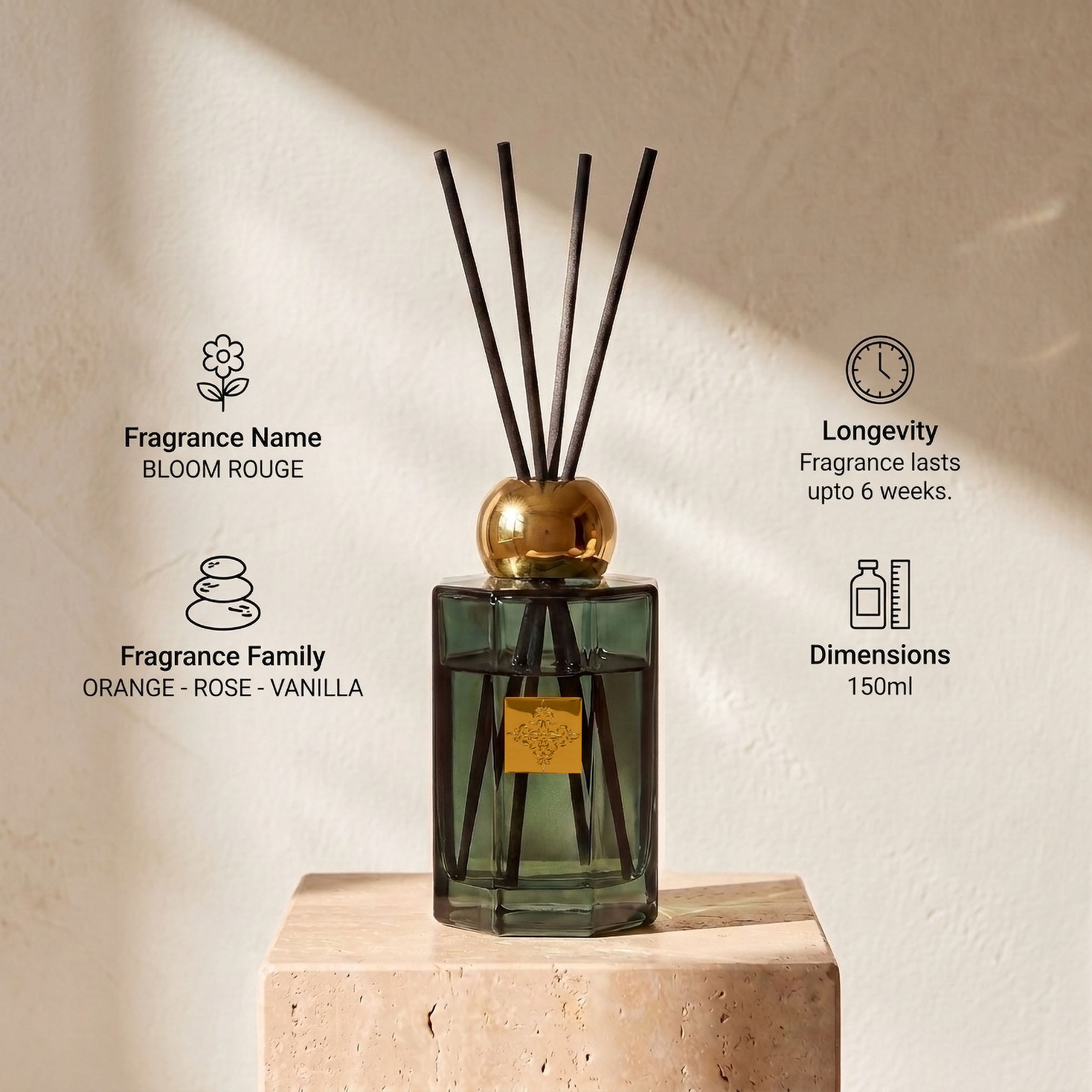 موزع عطور بالأعواد بلوم روج من لوكس إسنس - 150 مل-household-homefragrance-reeddiffusers-image-7