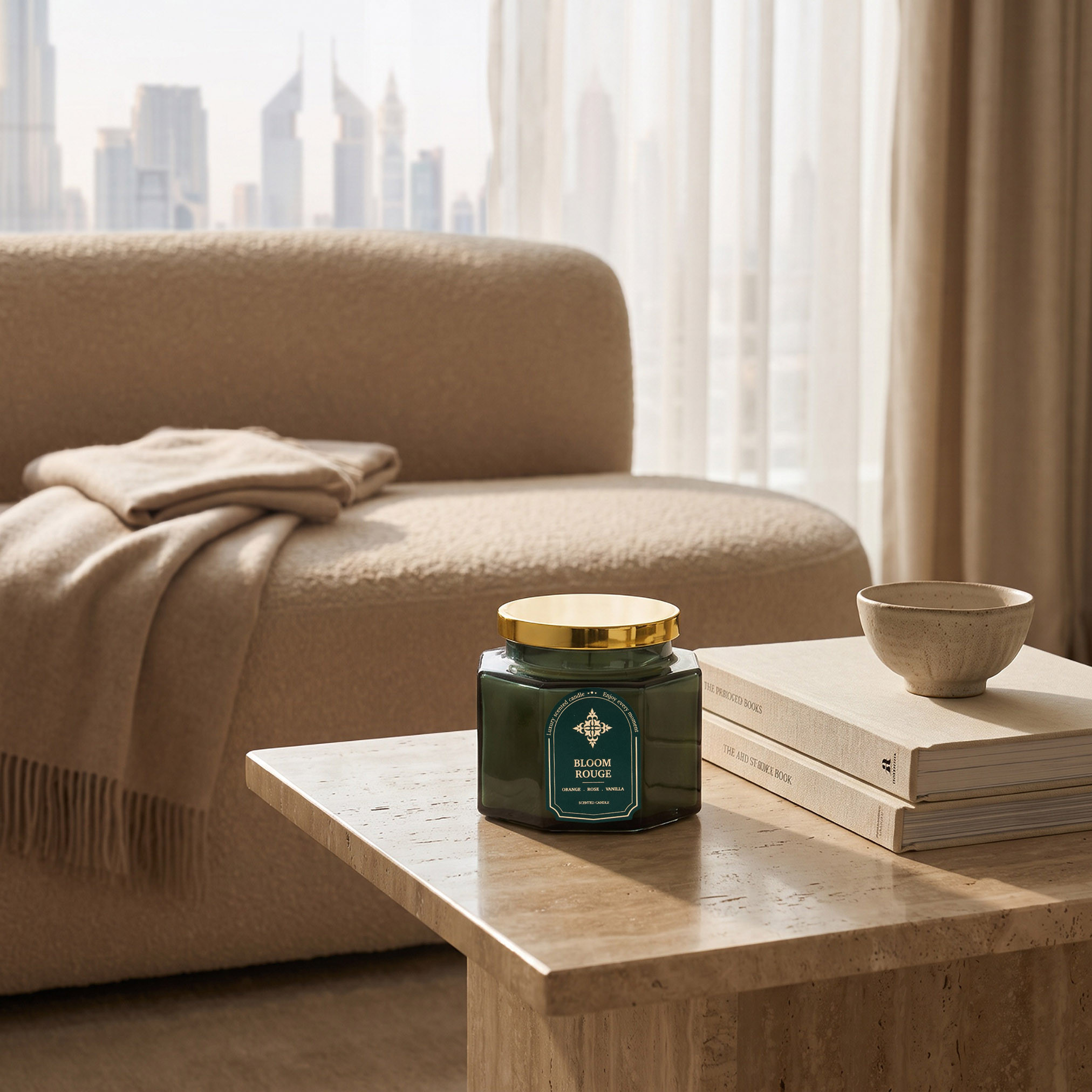 شمعة عطرية في برطمان بلوم روج من لوكس إسينس - 260 جم-household-homefragrance-candles-image-5