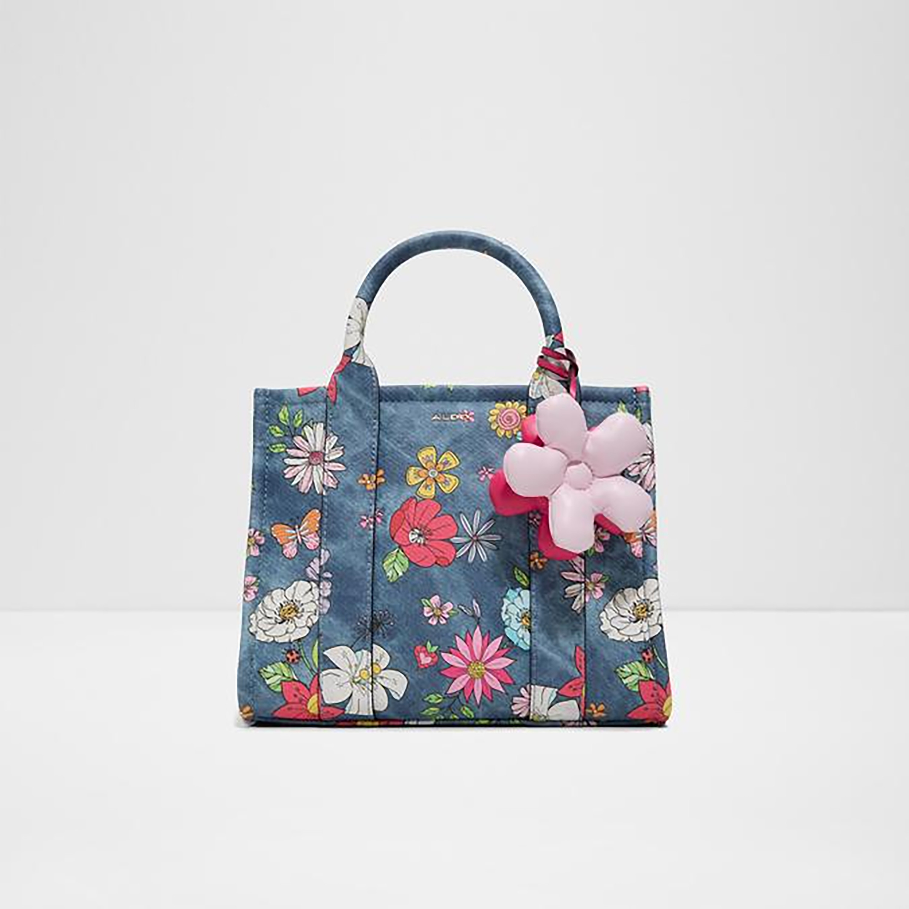 Aldo Floralbloom Floral Print Double Handle Satchel Bag with Zip Closure & Strap-women-bagsandwallets-handbags-image-1