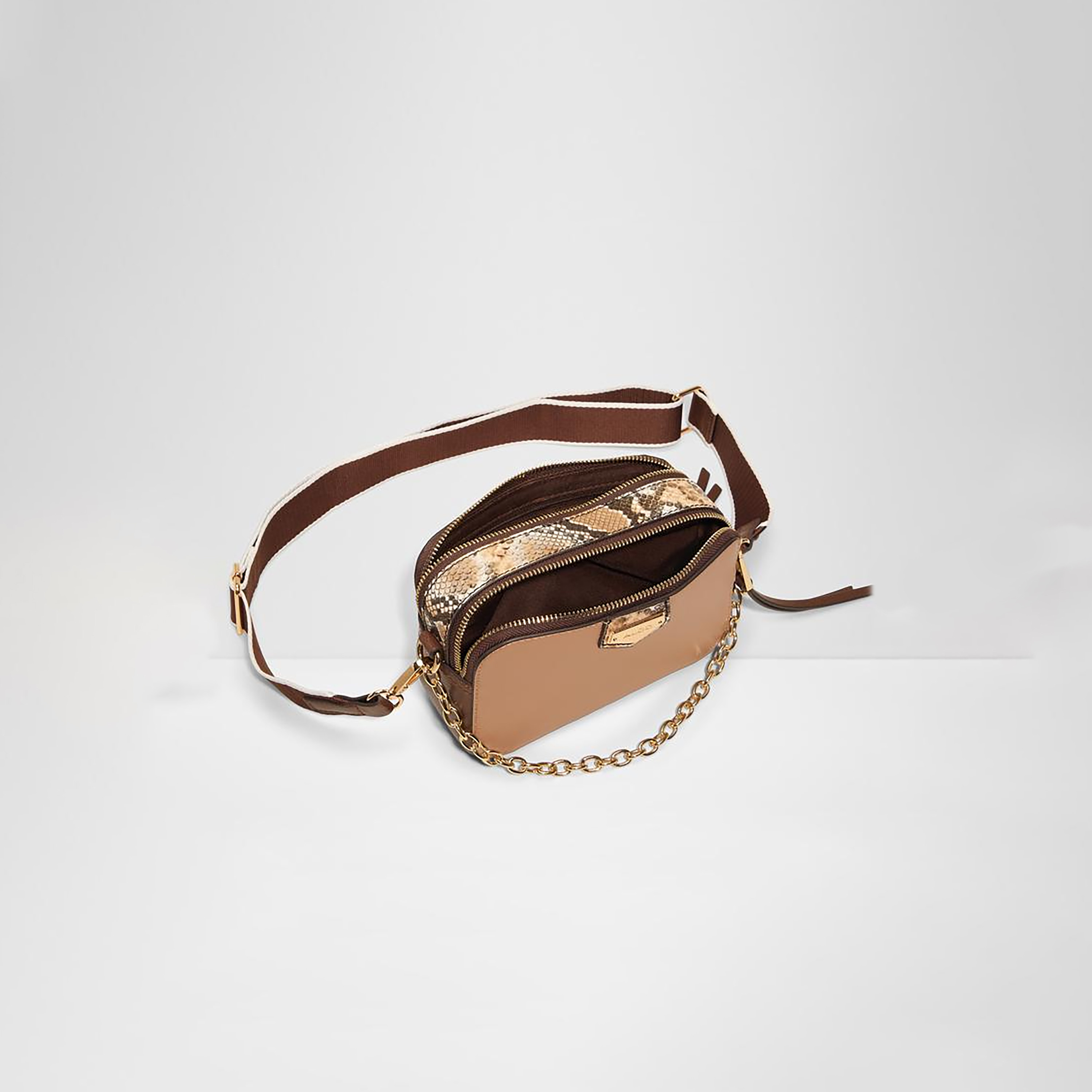 Aldo Ivie Snake Print Sling Bag with Zipper Closure and Adjustable Strap-women-bagsandwallets-handbags-image-3