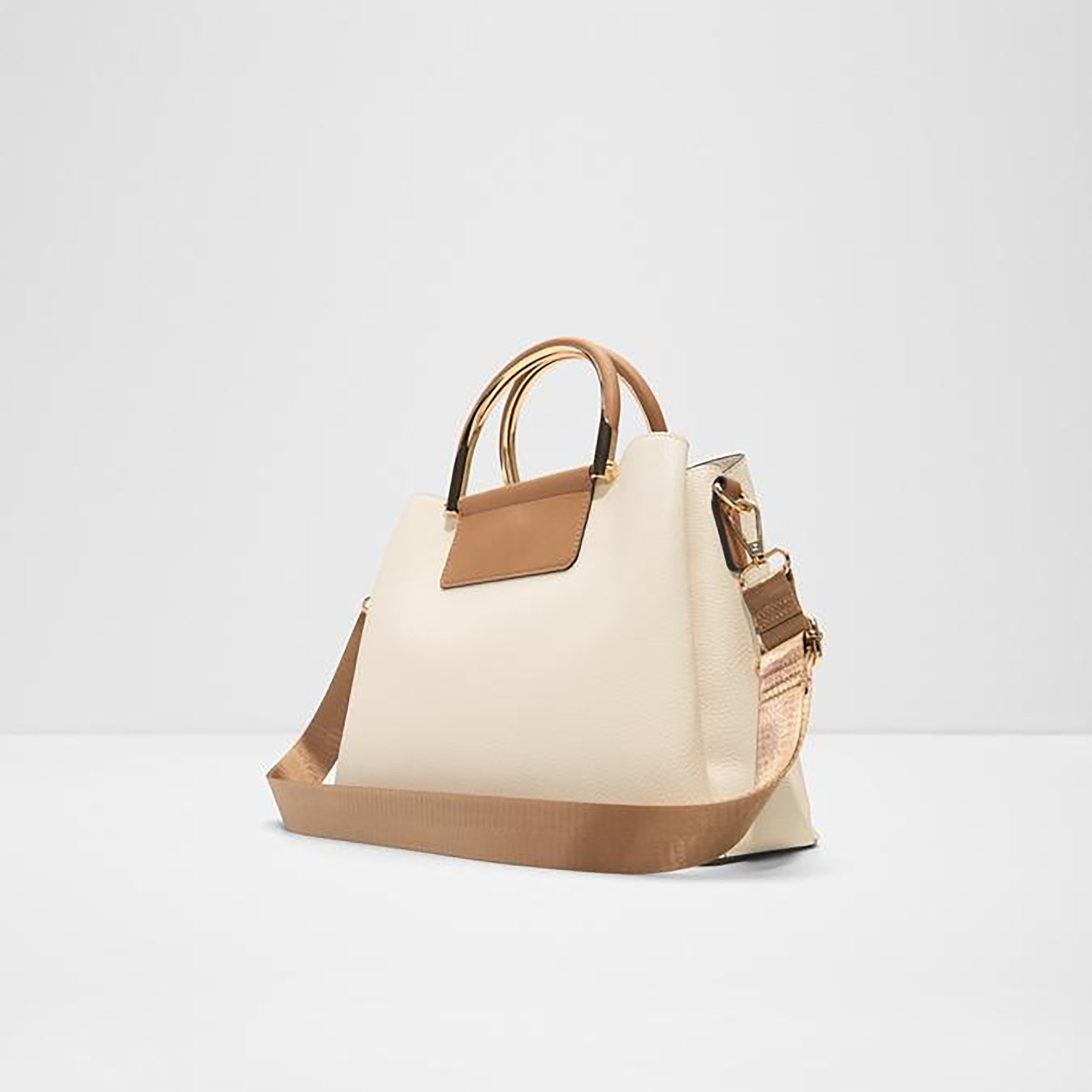 Aldo Sloana Plain Double Handle Satchel Bag with Magnetic Closure and Adjustable Strap-women-bagsandwallets-handbags-image-2