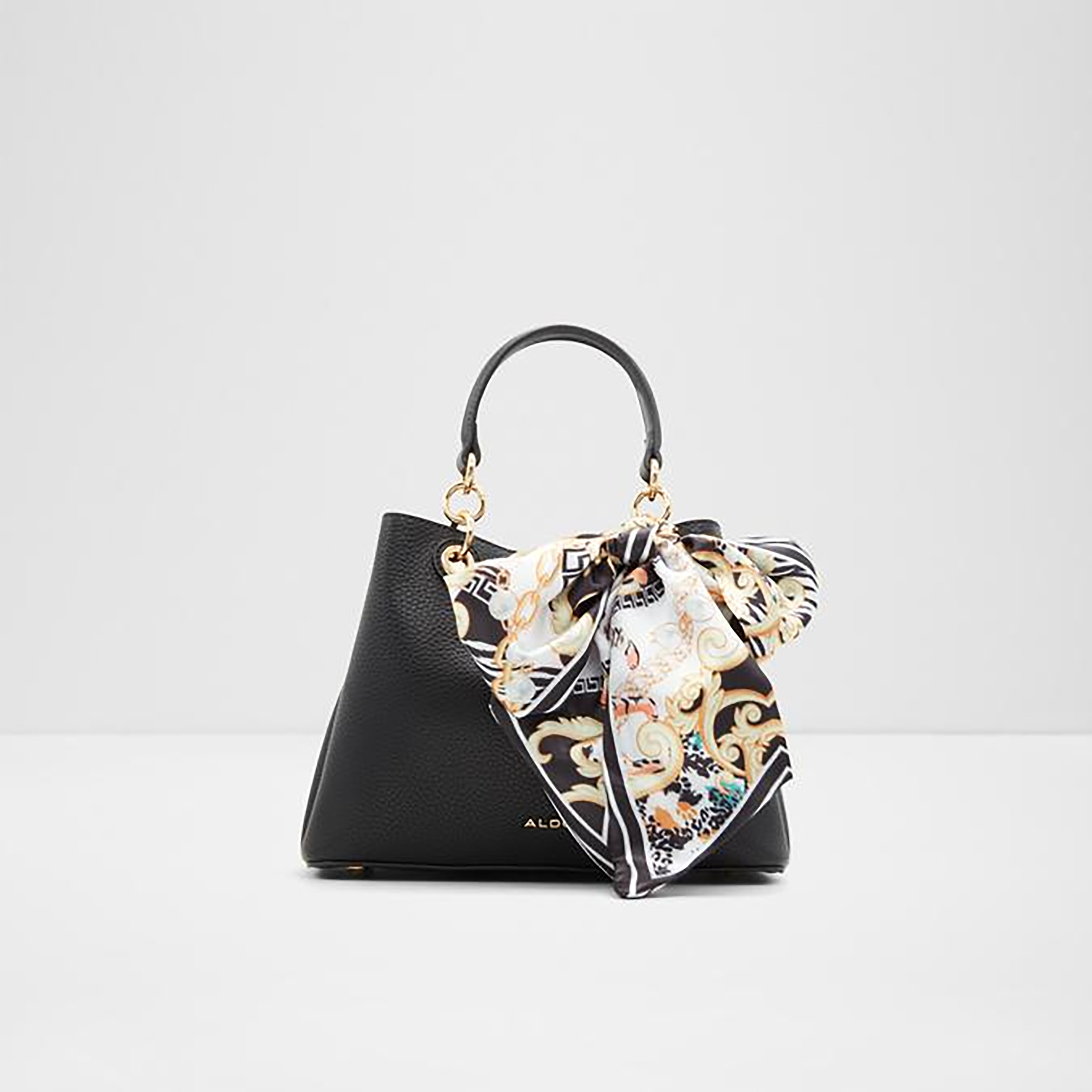Aldo Tenterden Textured Double Handle Satchel Bag with Magnetic Closure & Detachable Strap-women-bagsandwallets-handbags-image-1
