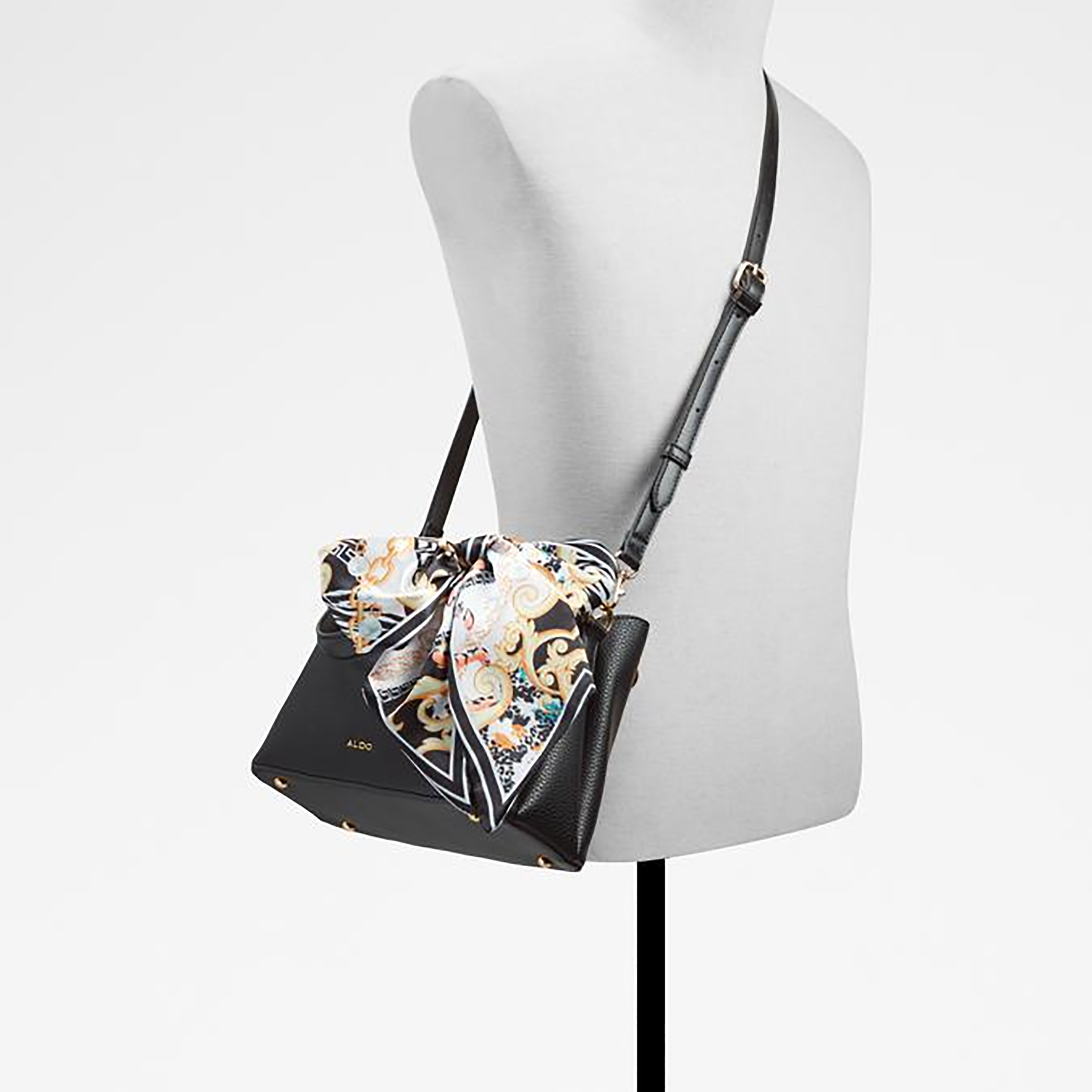 Aldo Tenterden Textured Double Handle Satchel Bag with Magnetic Closure & Detachable Strap-women-bagsandwallets-handbags-image-4