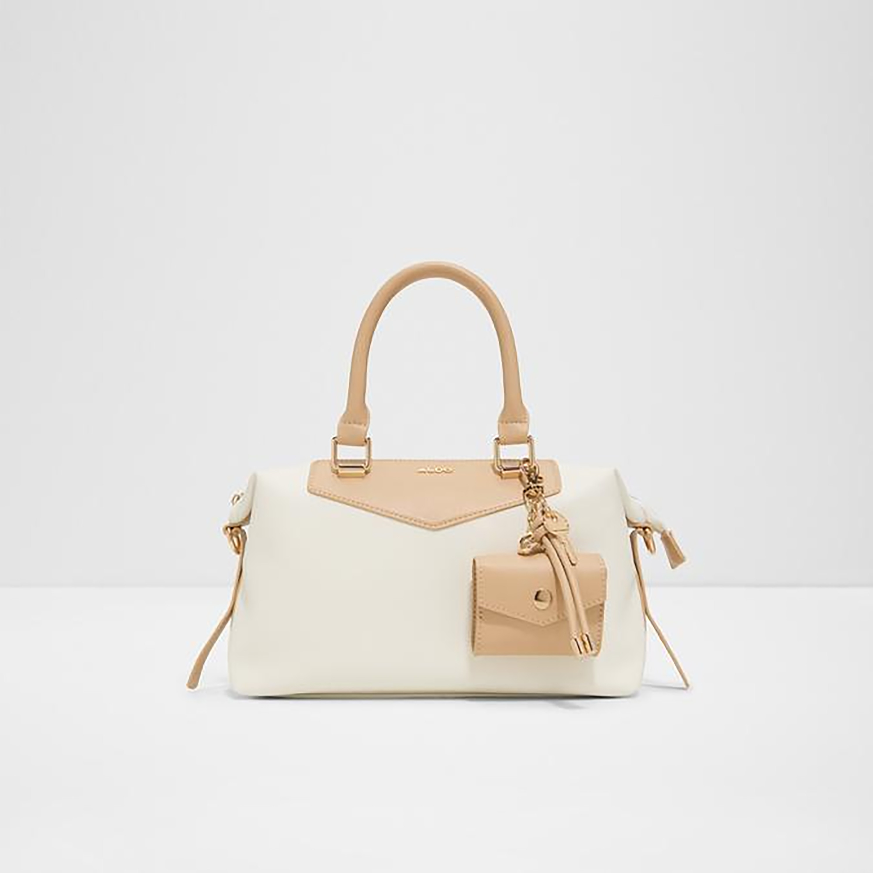 Aldo Mellowbag Plain Double Handle Satchel Bag & Pouch with Zip Closure & Strap-women-bagsandwallets-handbags-image-1